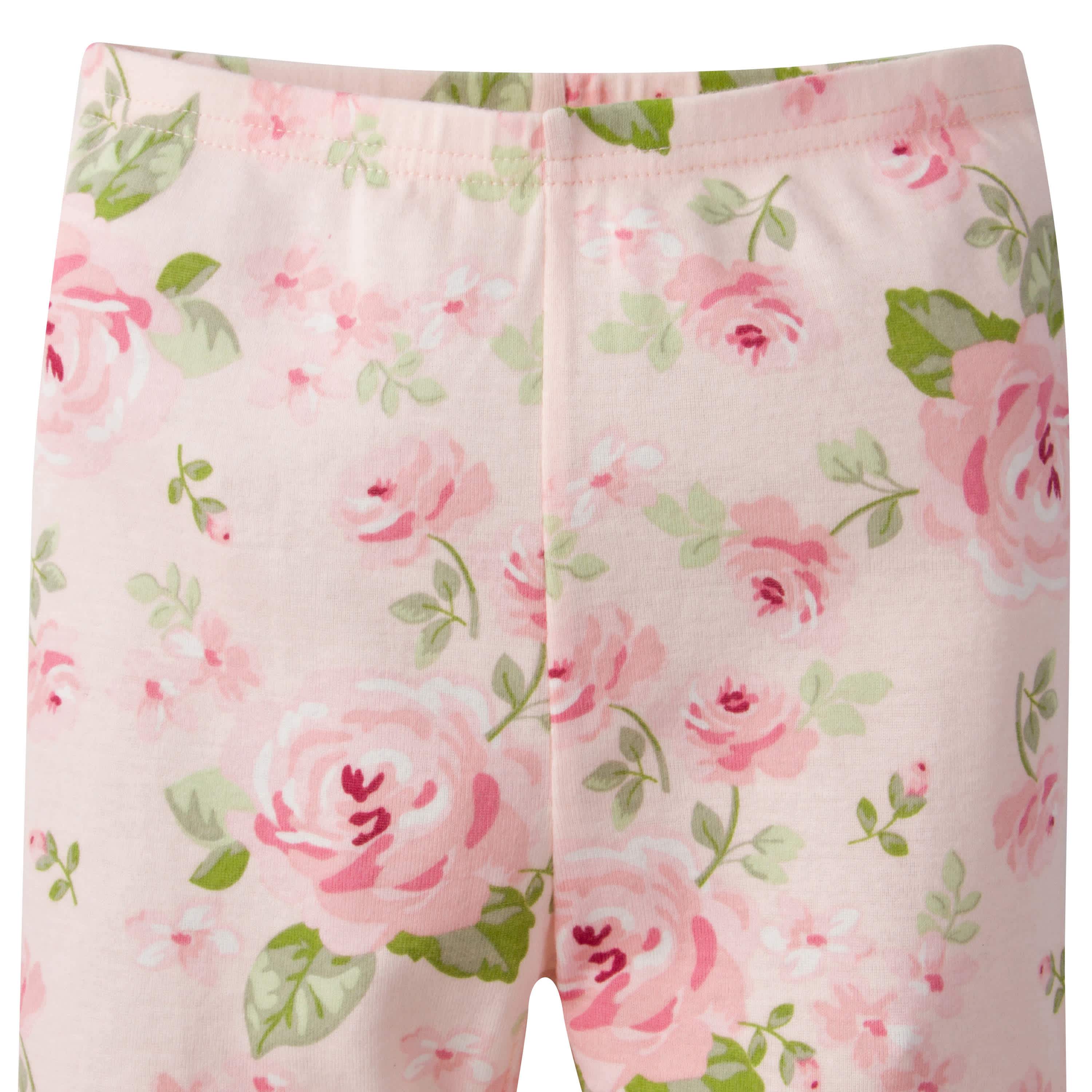 4-Piece Infant & Toddler Girls Rose Snug Fit Cotton Pajamas - Image 6