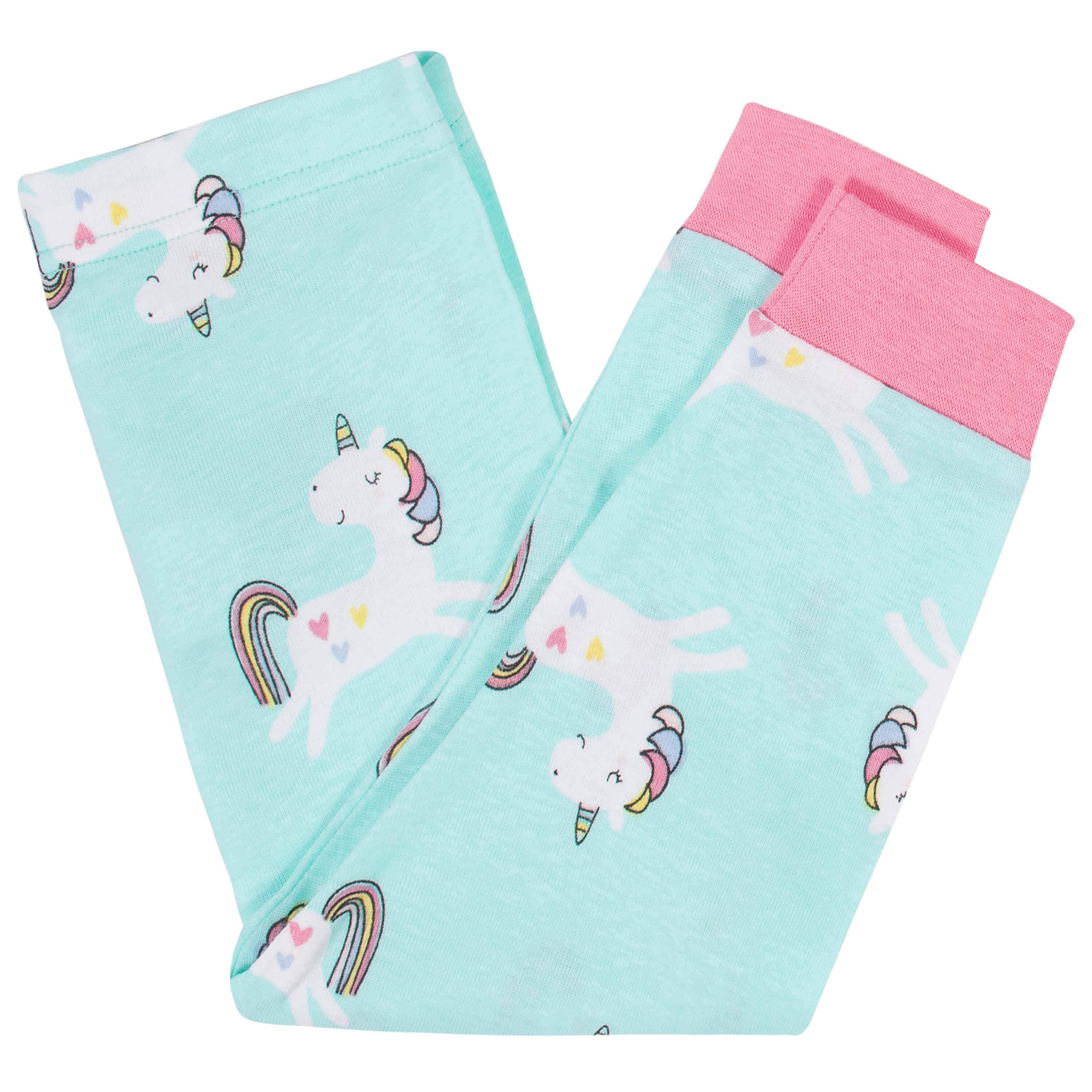 4-Piece Infant & Toddler Girls Unicorn Snug Fit Cotton Pajamas - Image 5