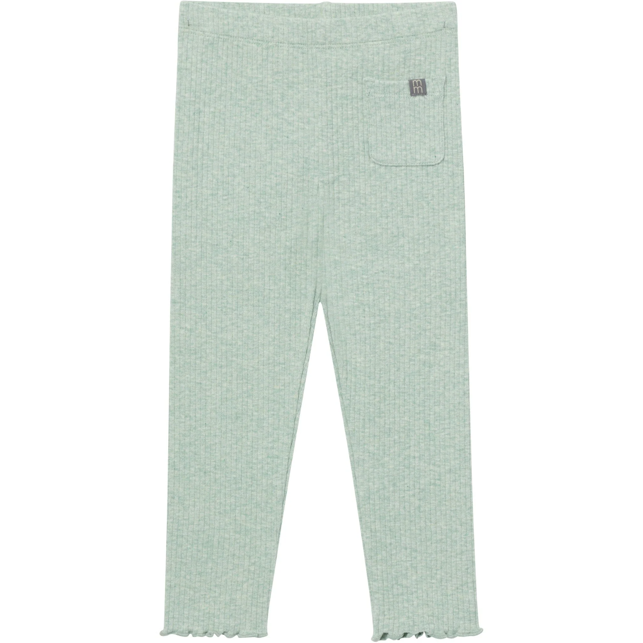 4-Piece Girls Green Floral Ruffle Tops and Leggings Set - Image 3