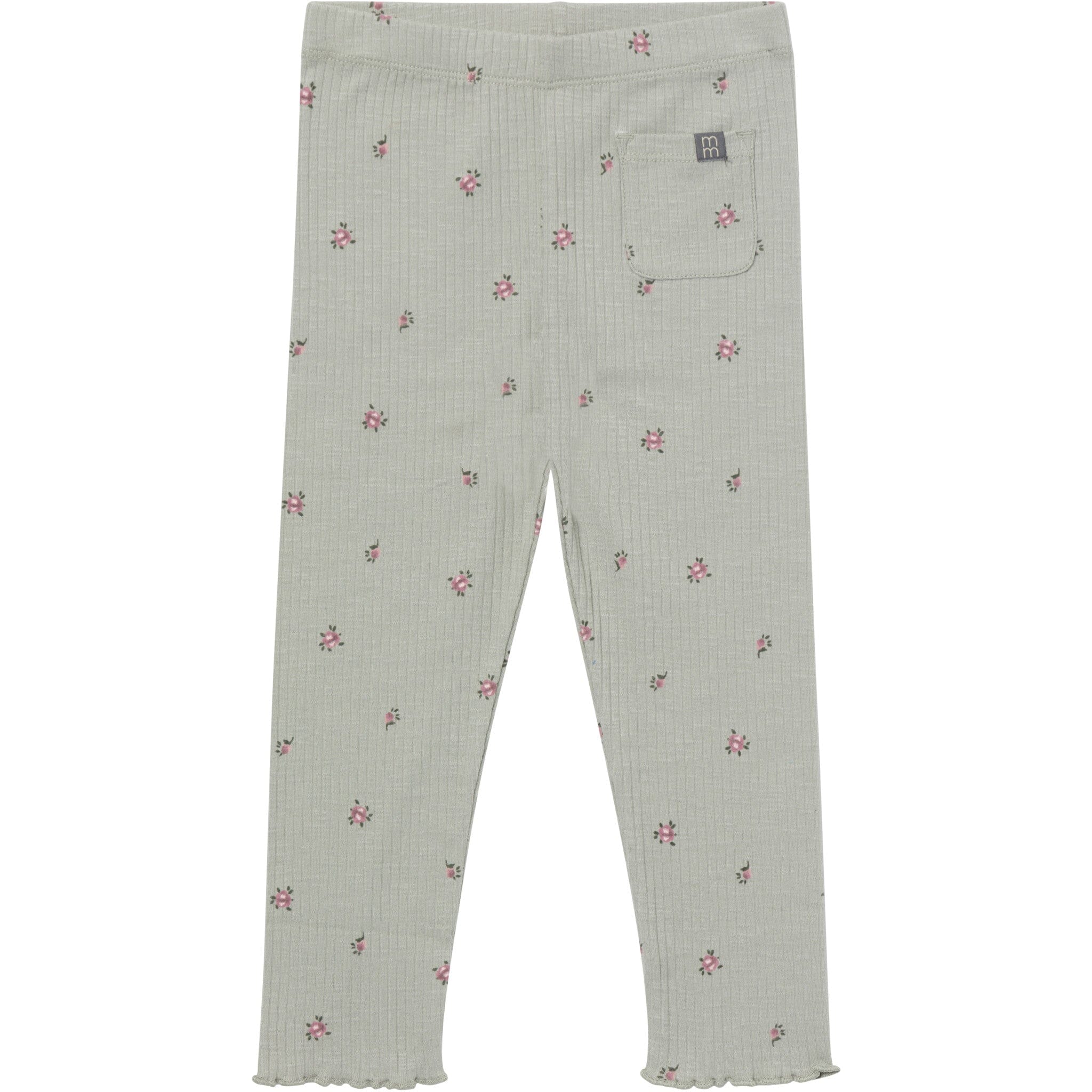 4-Piece Girls Green Floral Ruffle Tops and Leggings Set - Image 7