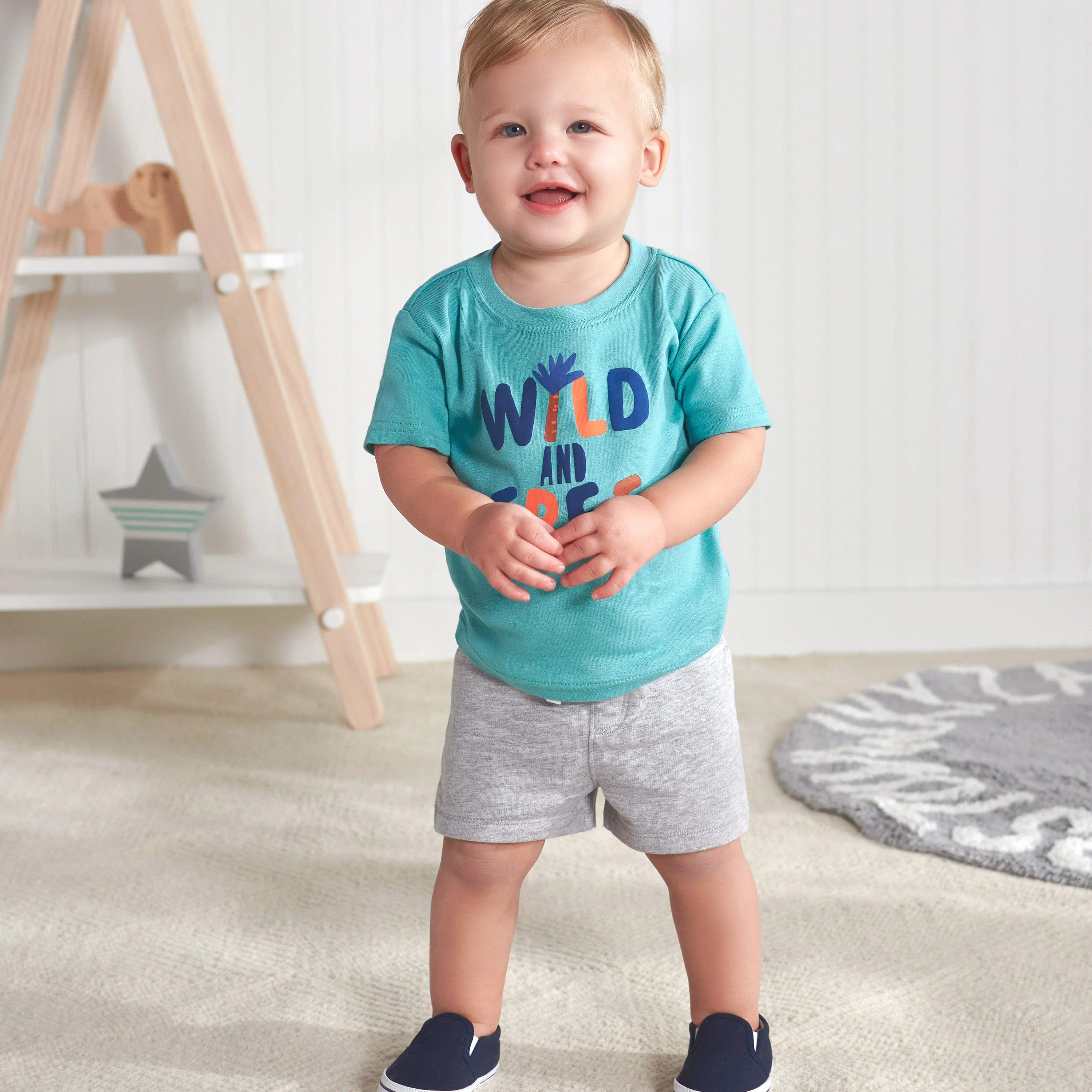 4-Piece Infant & Toddler Boys Wild & Free Tees, Shorts & Pants Set - Image 2