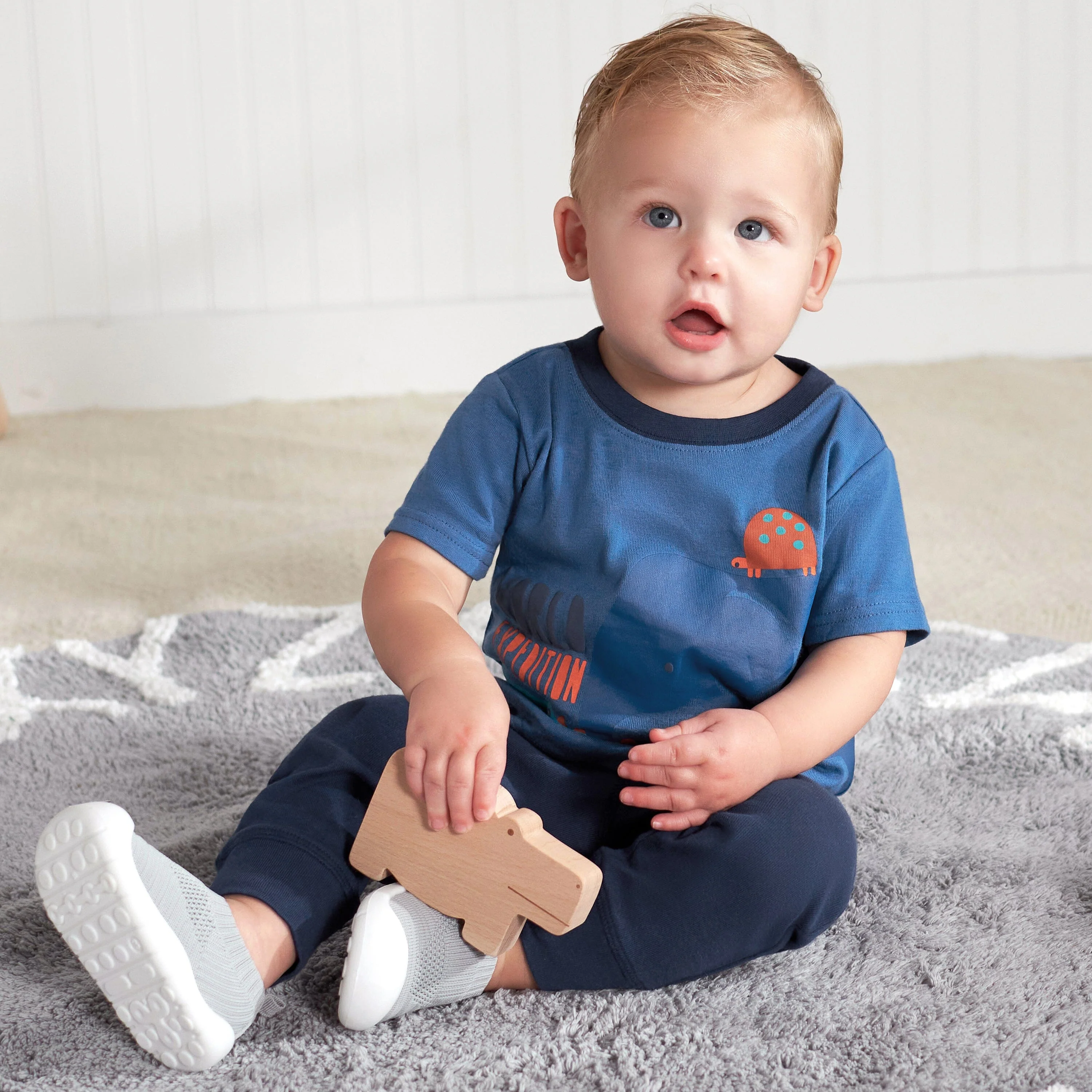 4-Piece Infant & Toddler Boys Wild & Free Tees, Shorts & Pants Set - Image 3