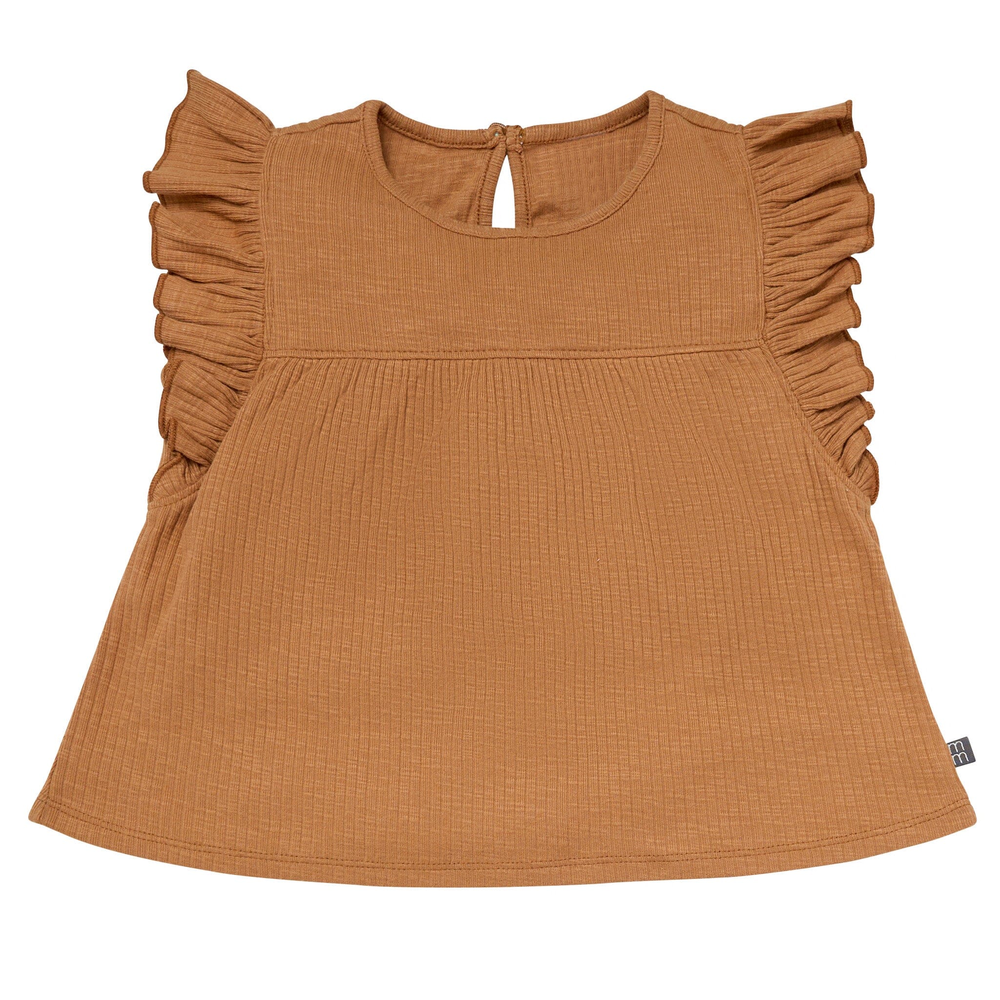 4-Piece Infant & Toddler Girls Beige Flowers Flutter Sleeve Tops and Shorts Set - Image 6