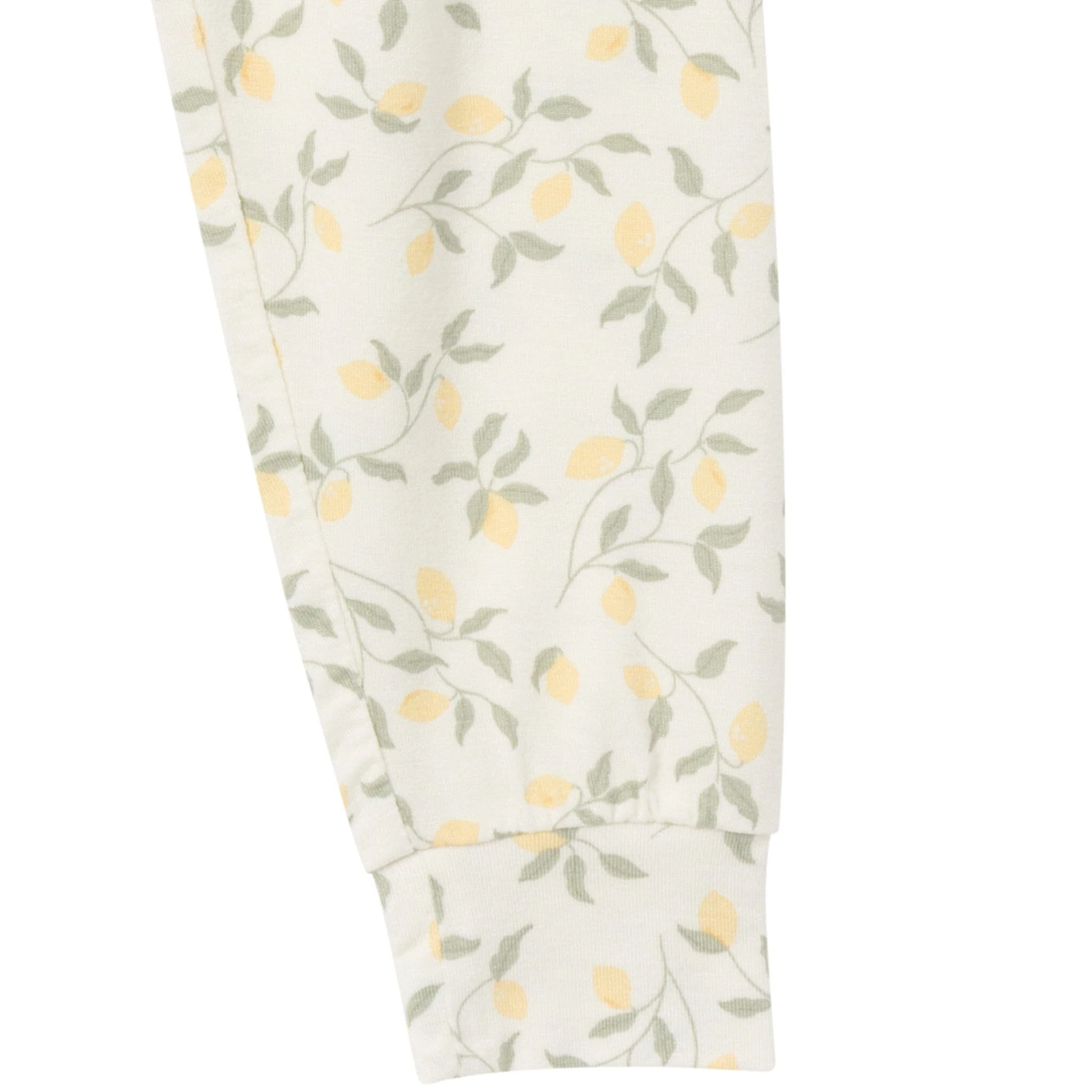 4-Piece Infant & Toddler Girls Lemon Vines Viscose Snug Fitting Pajamas - Image 8