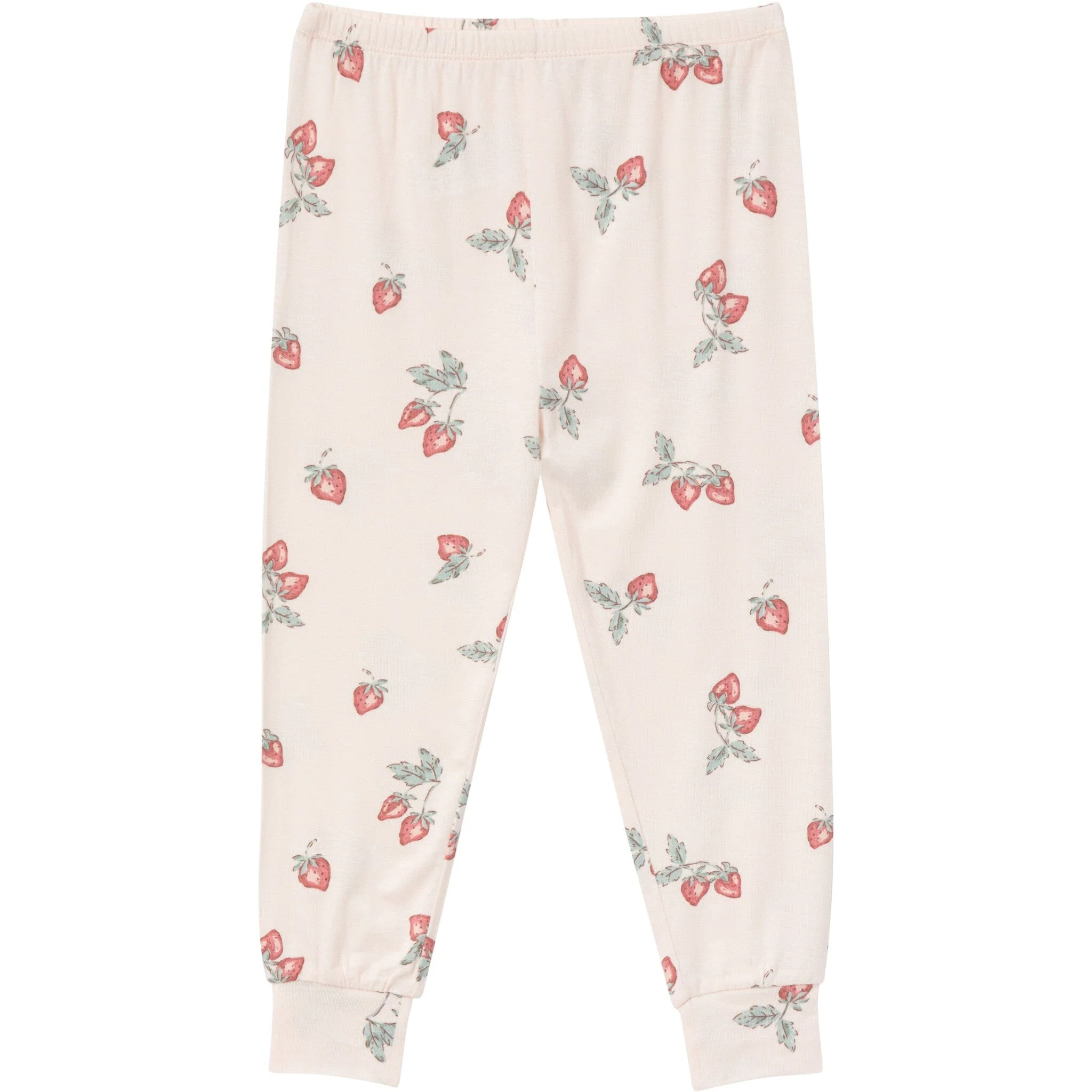 4-Piece Infant & Toddler Girls Rose Strawberry Viscose Snug Fitting Pajamas - Image 7