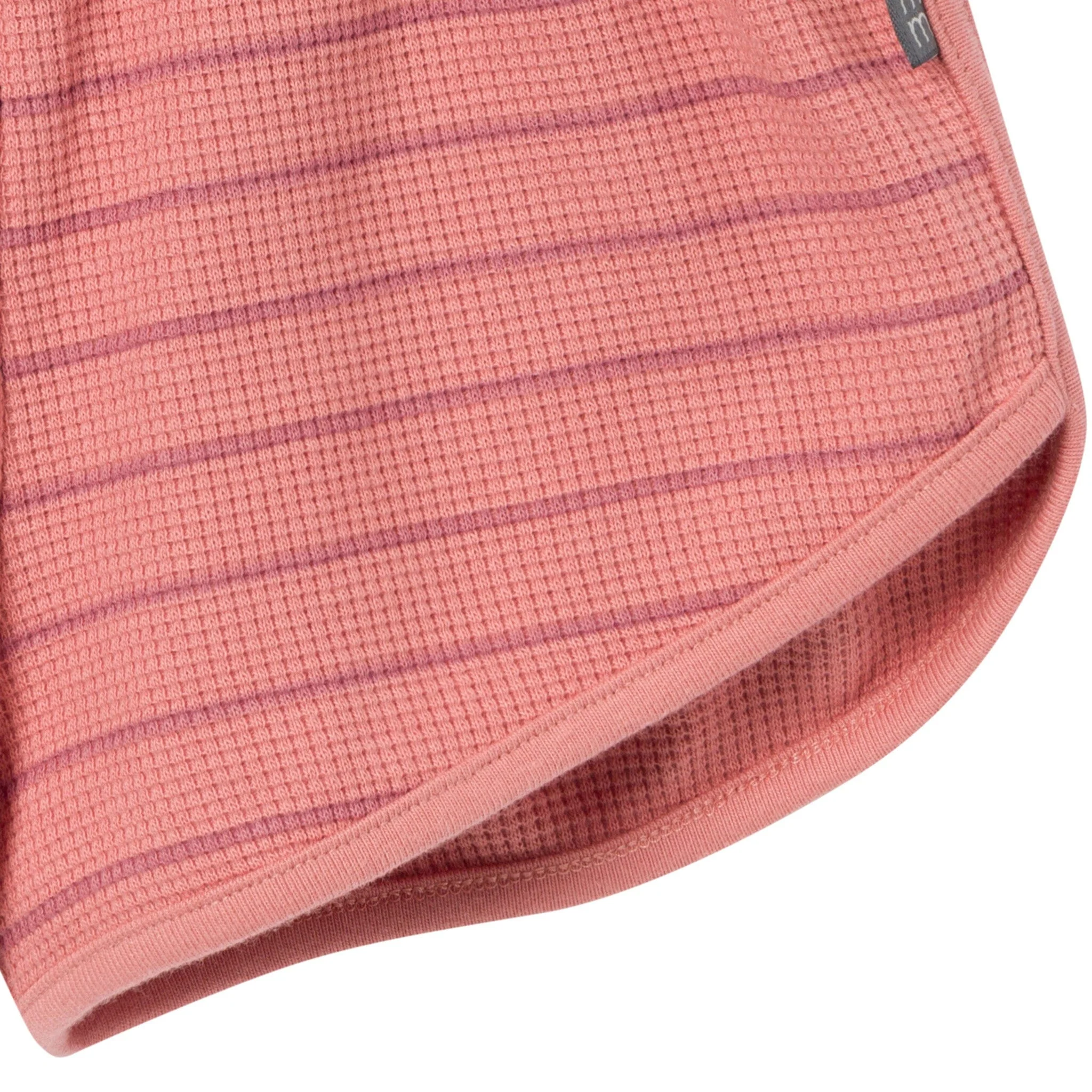 4-Piece Infant & Toddler Girls Rose Stripe Drop Shoulder Crop Tops and Shorts Set - Image 9