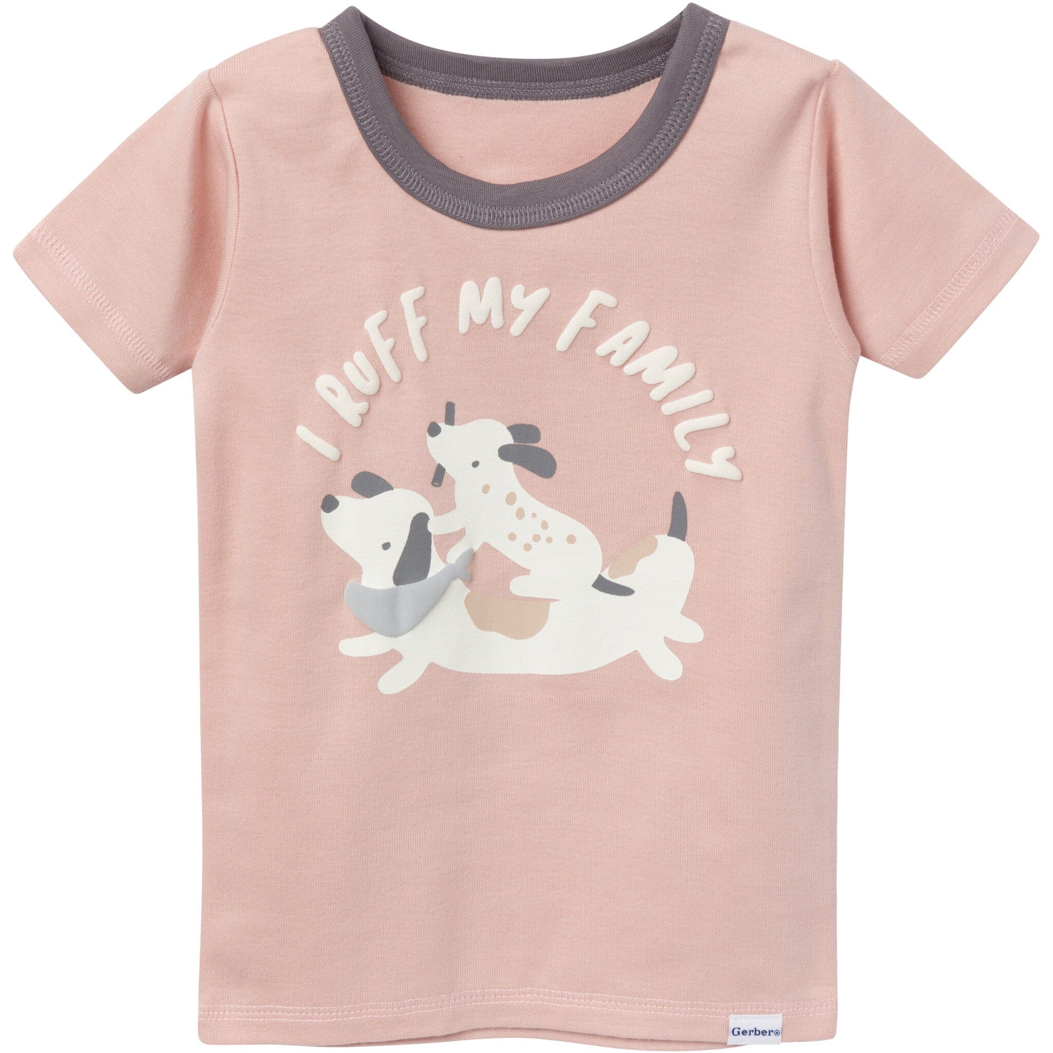 4-Piece Infant & Toddler Neutral Dog Top and Shorts Pajama Set - Image 2