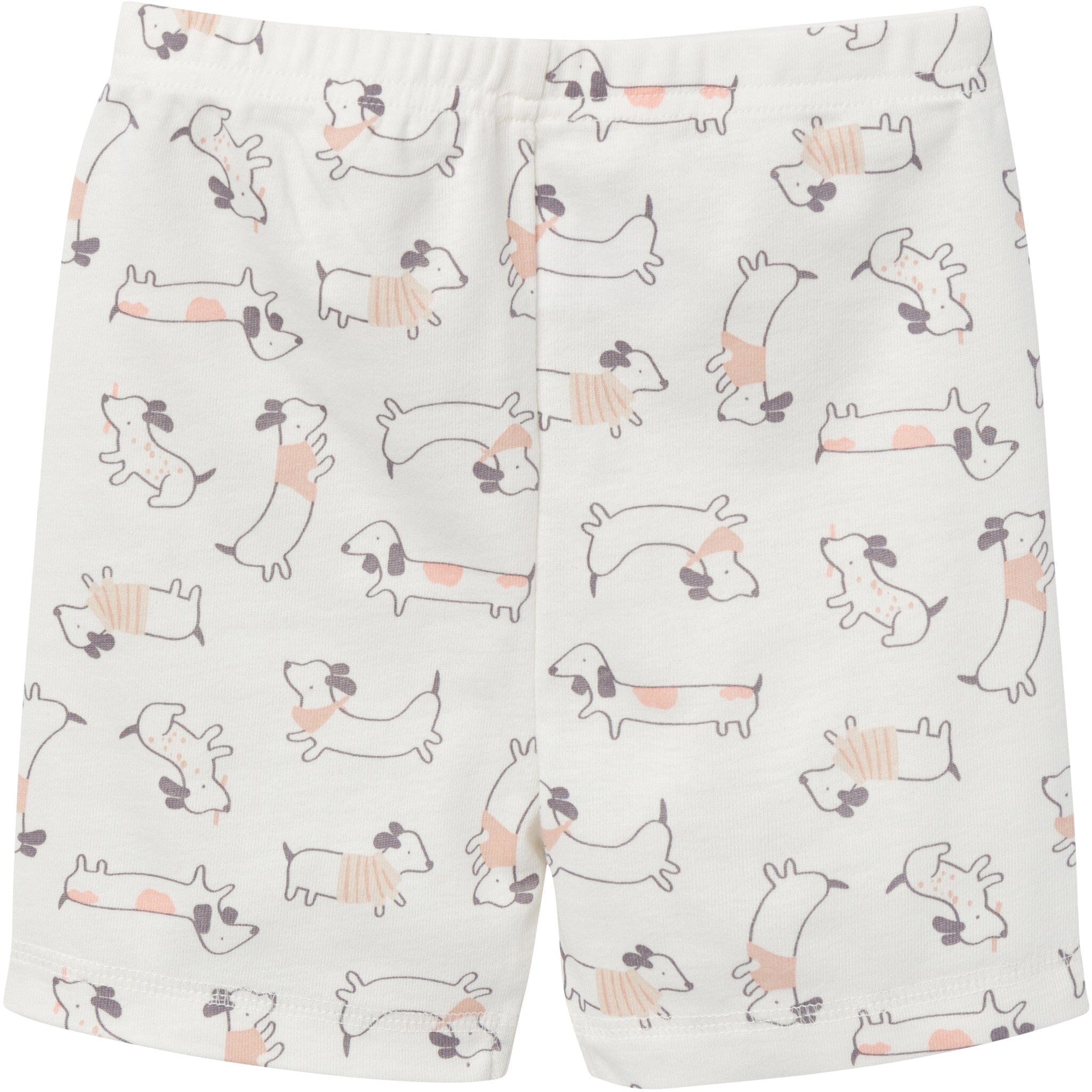 4-Piece Infant & Toddler Neutral Dog Top and Shorts Pajama Set - Image 4