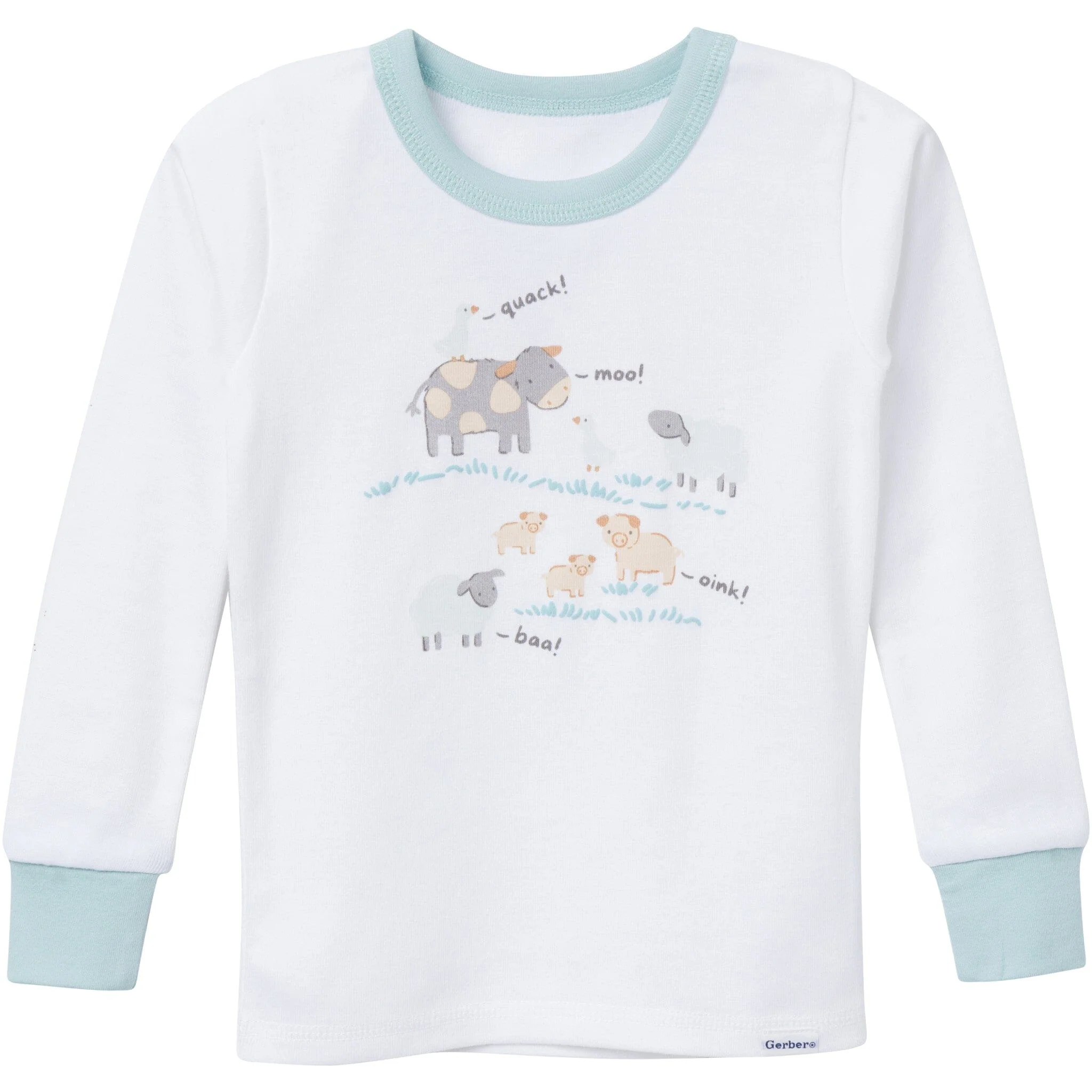 4-Piece Infant & Toddler Neutral Farm Tops and Pants Sets - Image 4