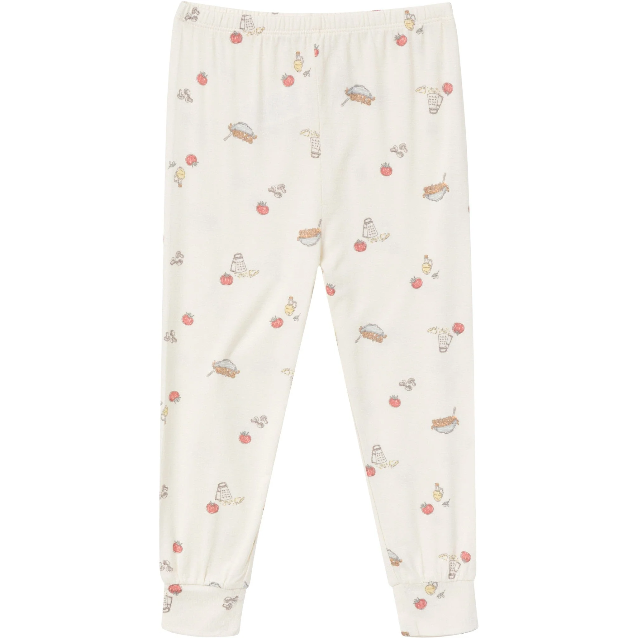 4-Piece Infant & Toddler Neutral Pasta Dinner Viscose Snug Fitting Pajamas - Image 7