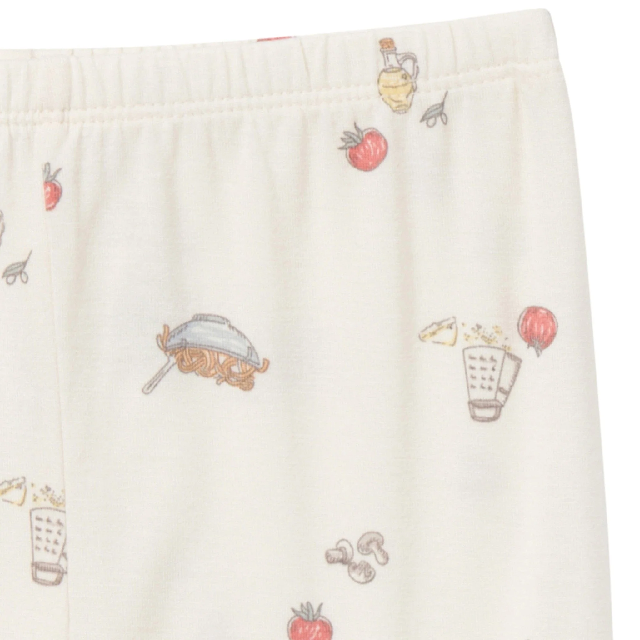 4-Piece Infant & Toddler Neutral Pasta Dinner Viscose Snug Fitting Pajamas - Image 8