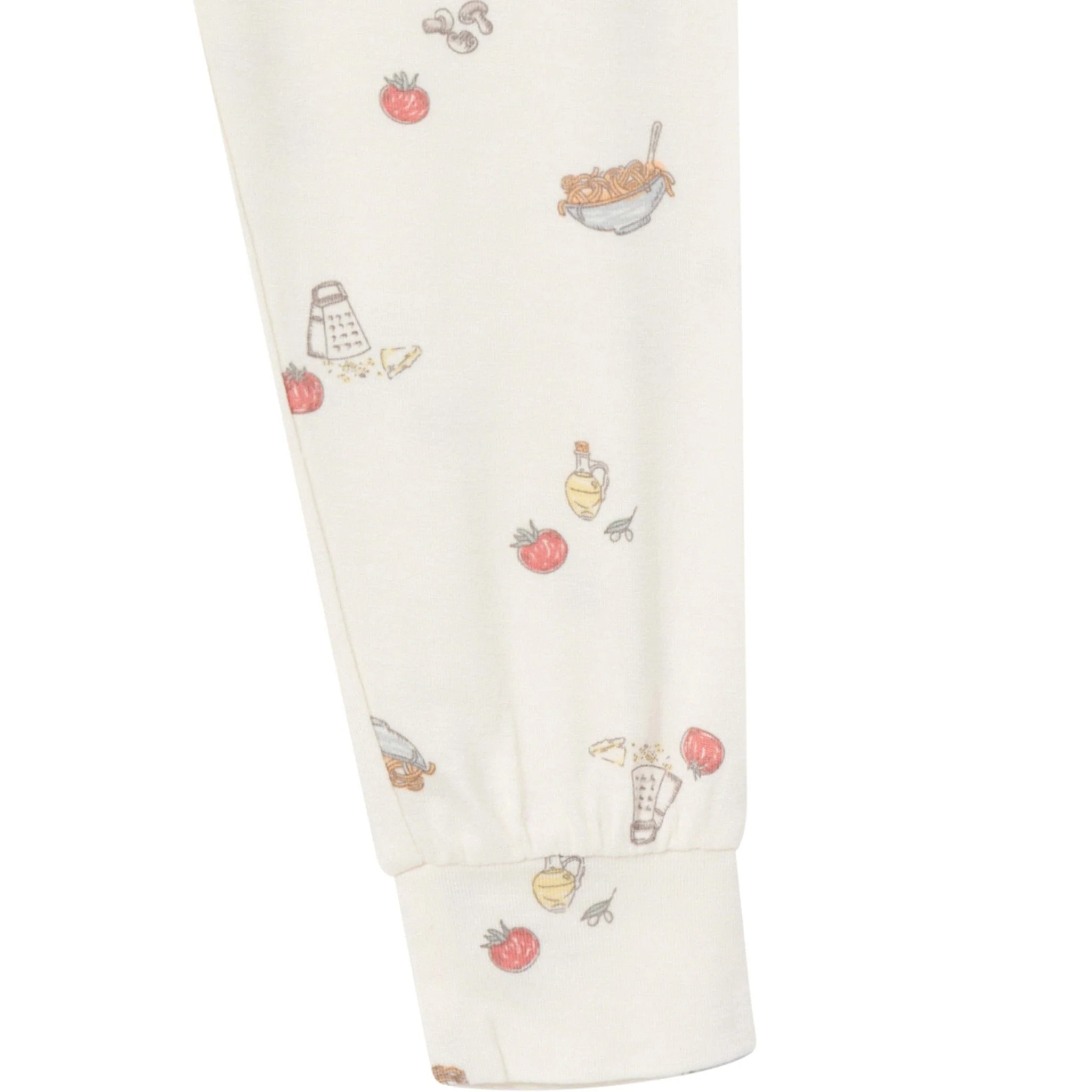 4-Piece Infant & Toddler Neutral Pasta Dinner Viscose Snug Fitting Pajamas - Image 9