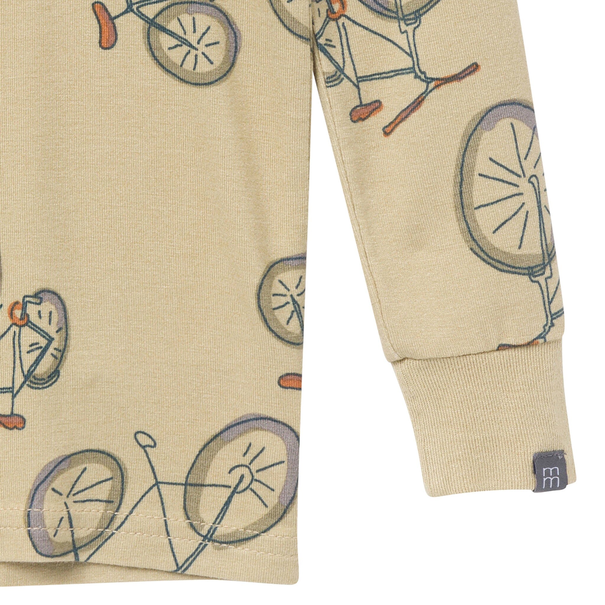 4-Piece Boys Olive Grey Bicycle Viscose Snug Fit Pajama Set - Image 6