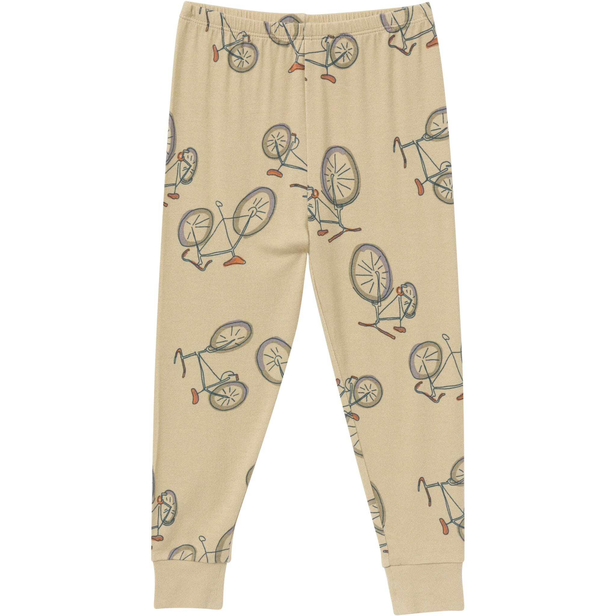 4-Piece Boys Olive Grey Bicycle Viscose Snug Fit Pajama Set - Image 7