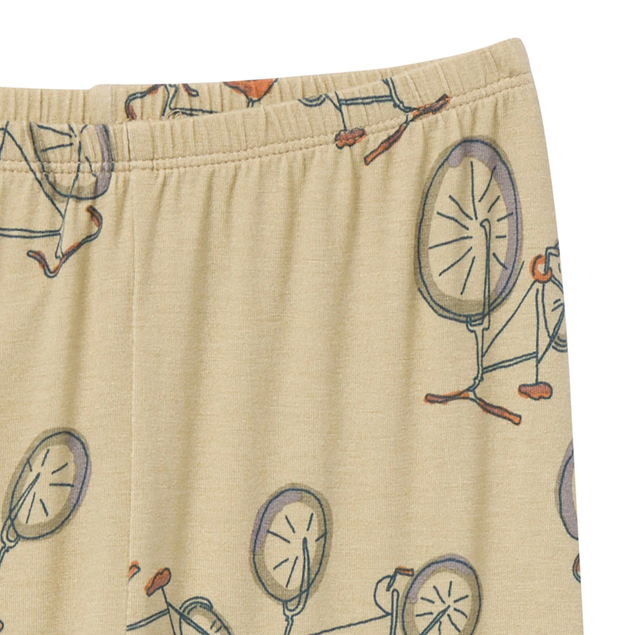 4-Piece Boys Olive Grey Bicycle Viscose Snug Fit Pajama Set - Image 8
