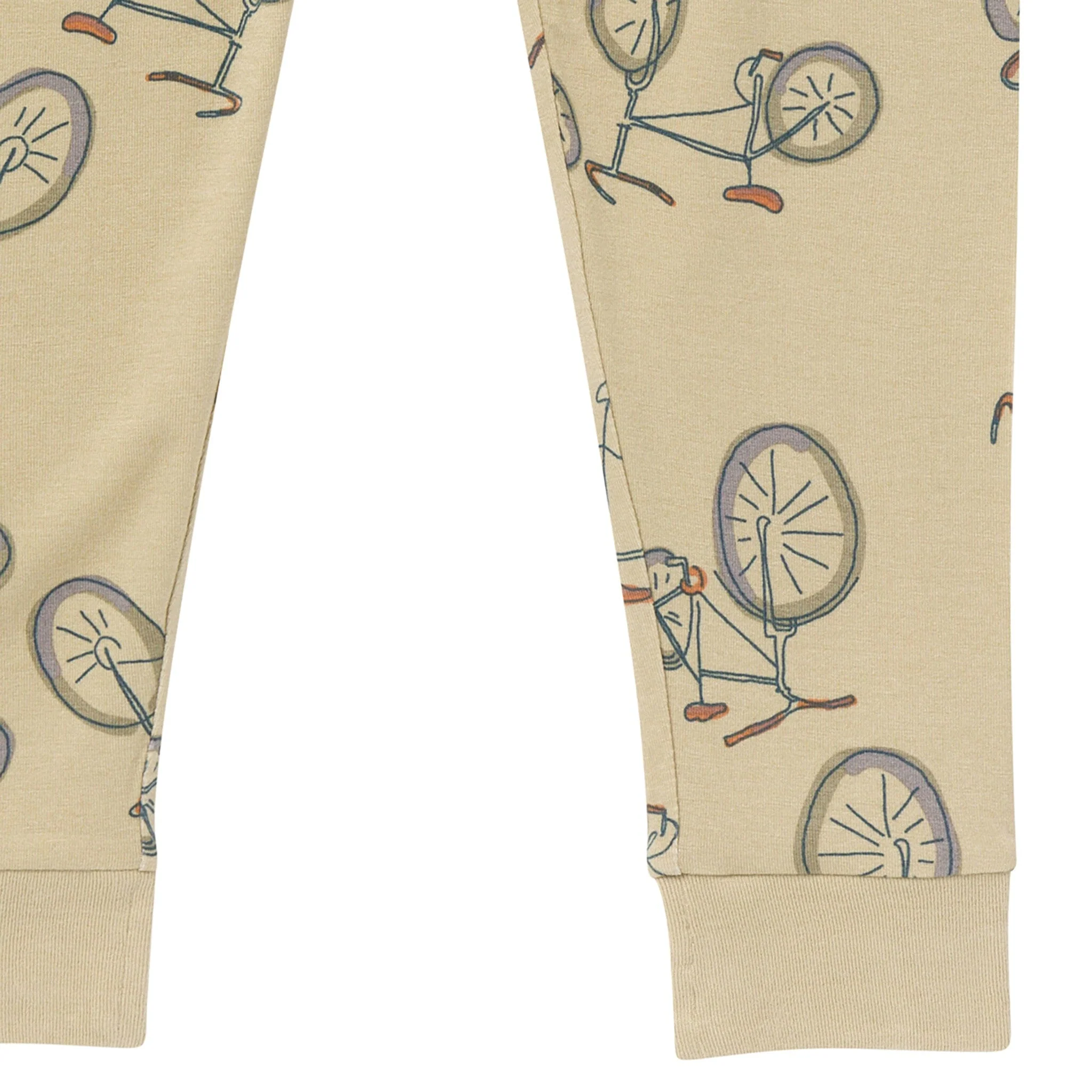 4-Piece Boys Olive Grey Bicycle Viscose Snug Fit Pajama Set - Image 9