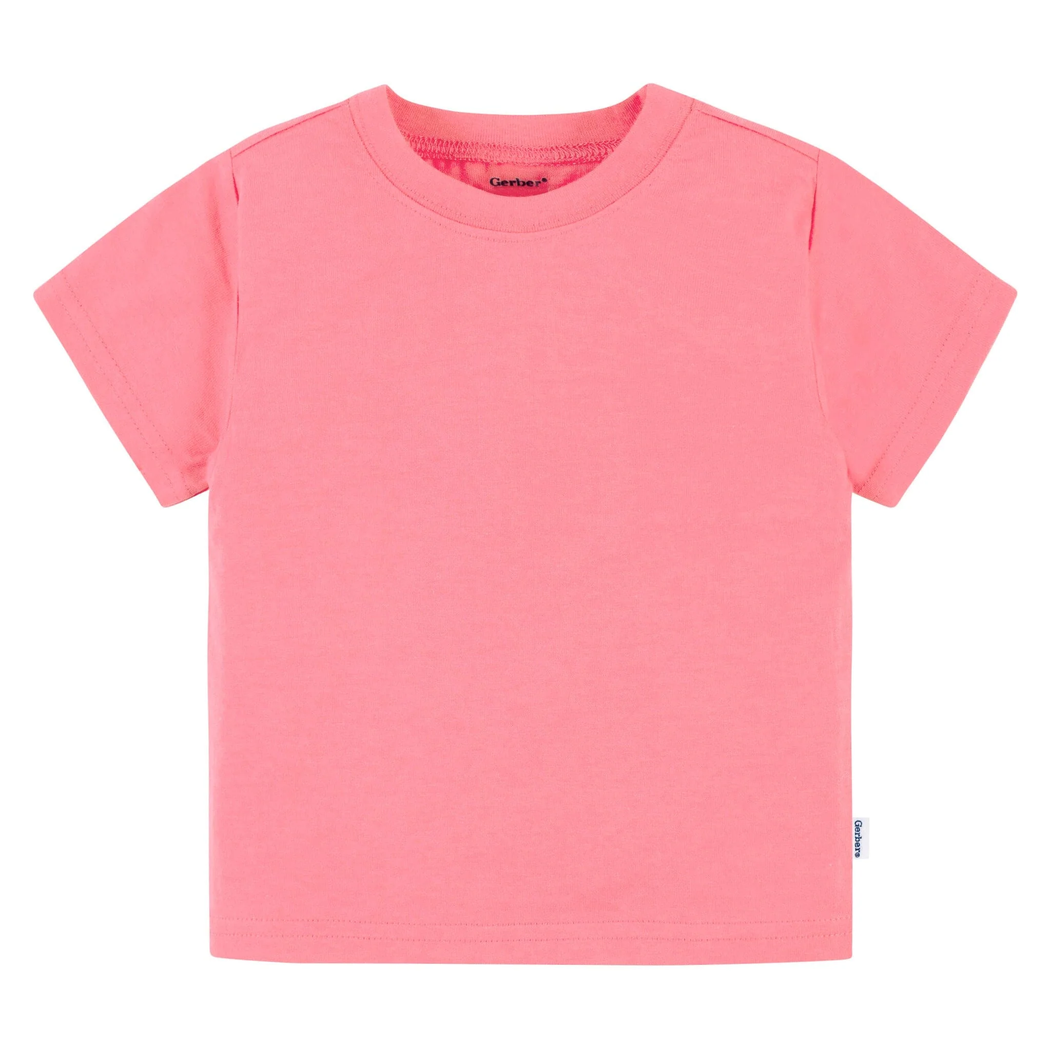 5-Pack Infant & Toddler Girls Bright Rainbow Short Sleeve T-Shirts - Image 3