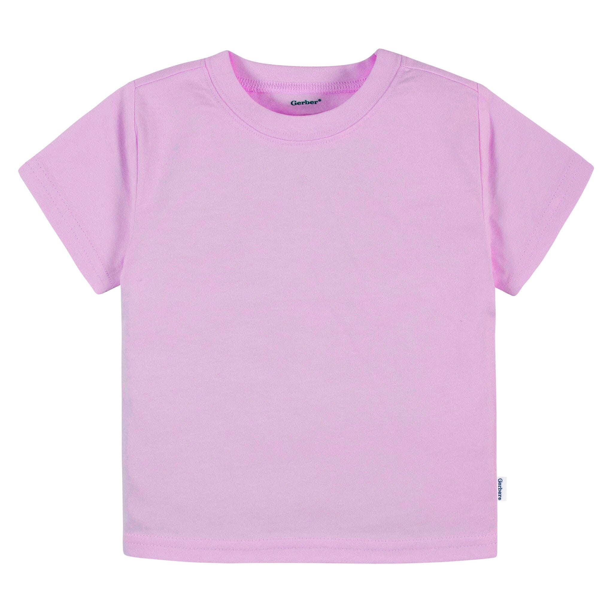 5-Pack Infant & Toddler Girls Bright Rainbow Short Sleeve T-Shirts - Image 4