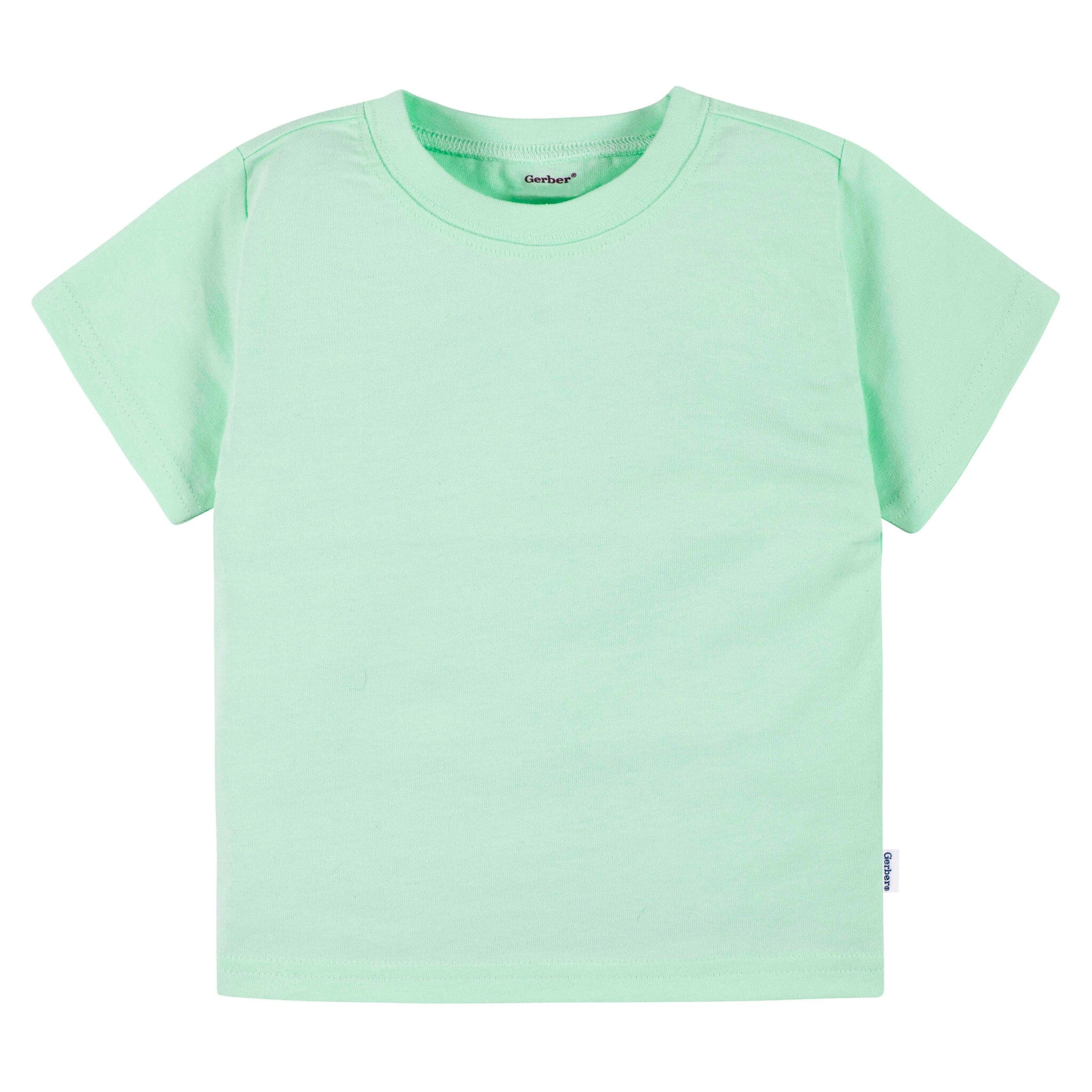 5-Pack Infant & Toddler Girls Bright Rainbow Short Sleeve T-Shirts - Image 5