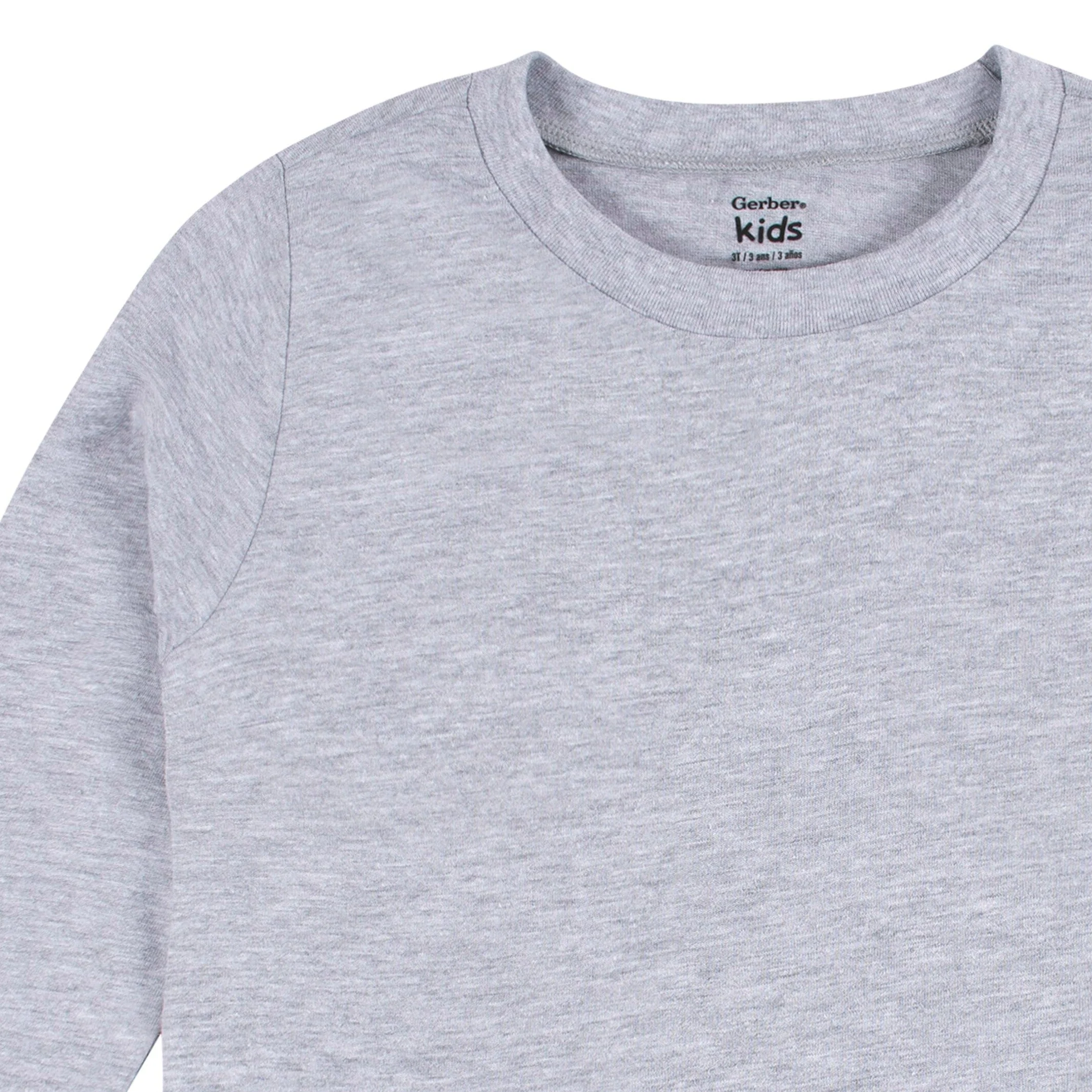 5-Pack Baby & Toddler Heather Gray Long Sleeve Tees - Image 5