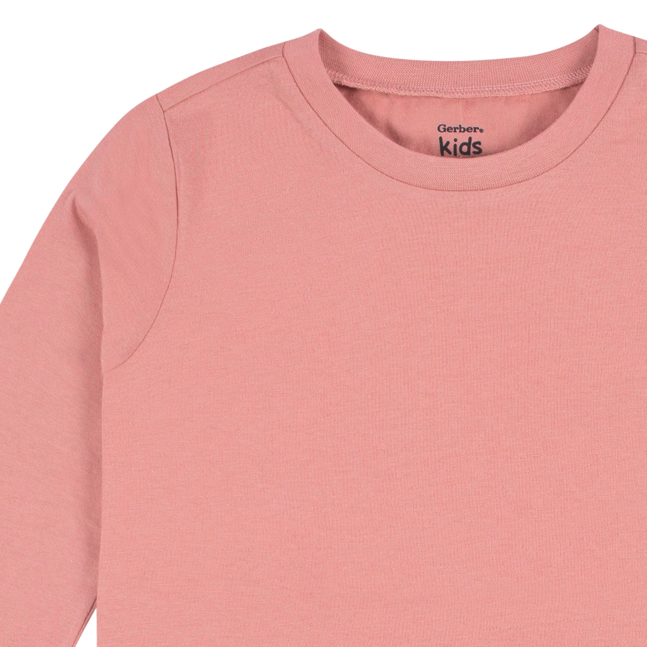 5-Pack Baby & Toddler Mauve Pink Premium Long Sleeve Tees - Image 3