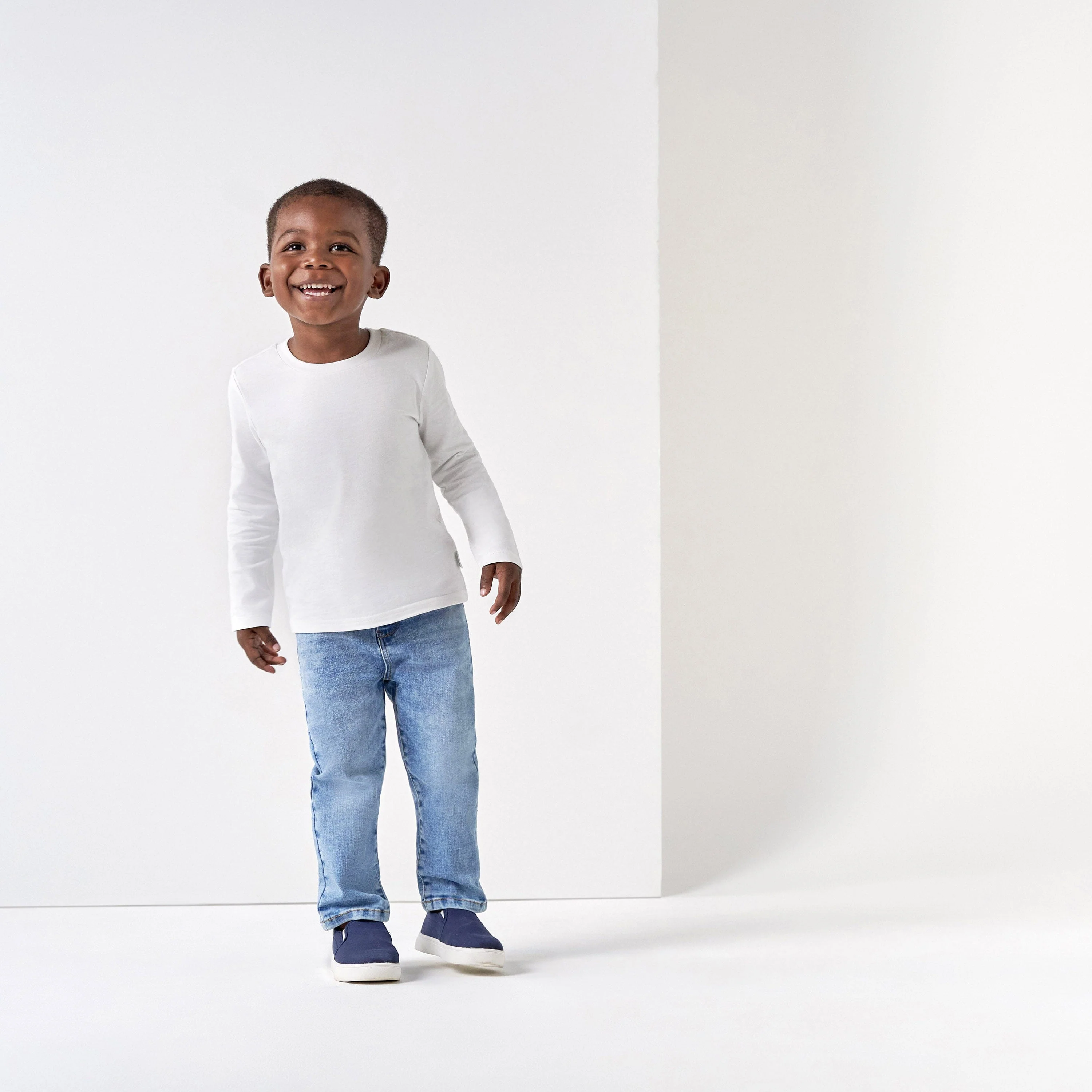 5-Pack Baby & Toddler White Long Sleeve Tees - Image 3