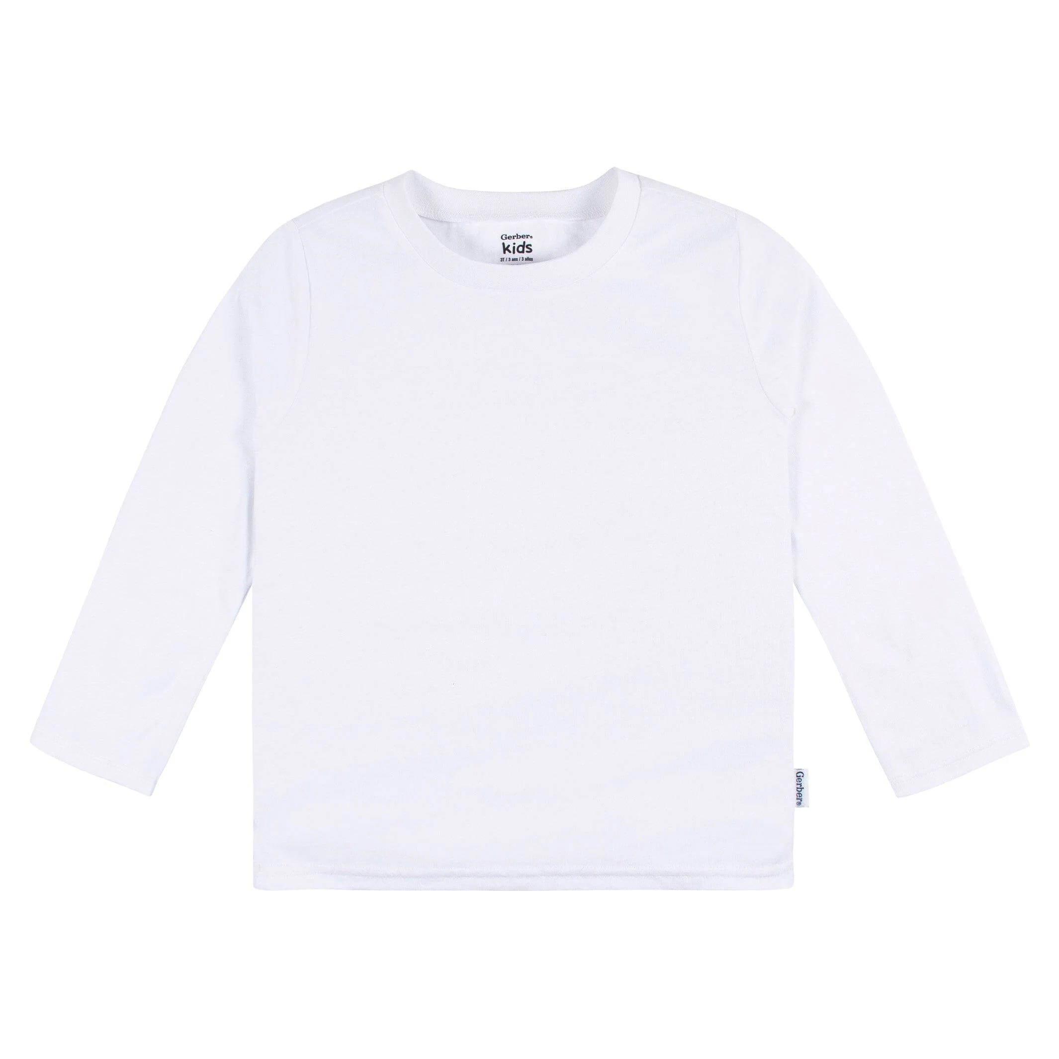 5-Pack Baby & Toddler White Long Sleeve Tees - Image 4