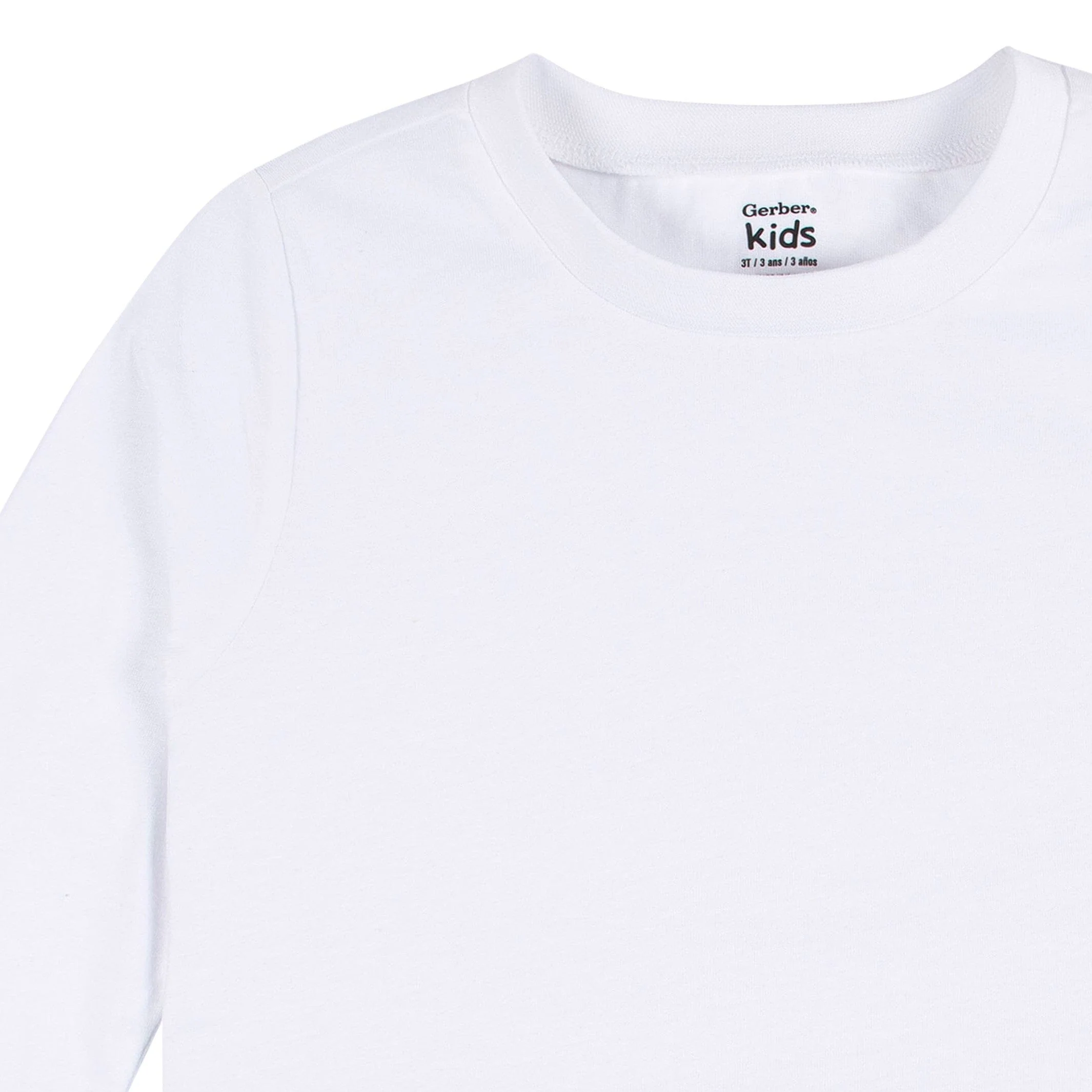 5-Pack Baby & Toddler White Long Sleeve Tees - Image 5