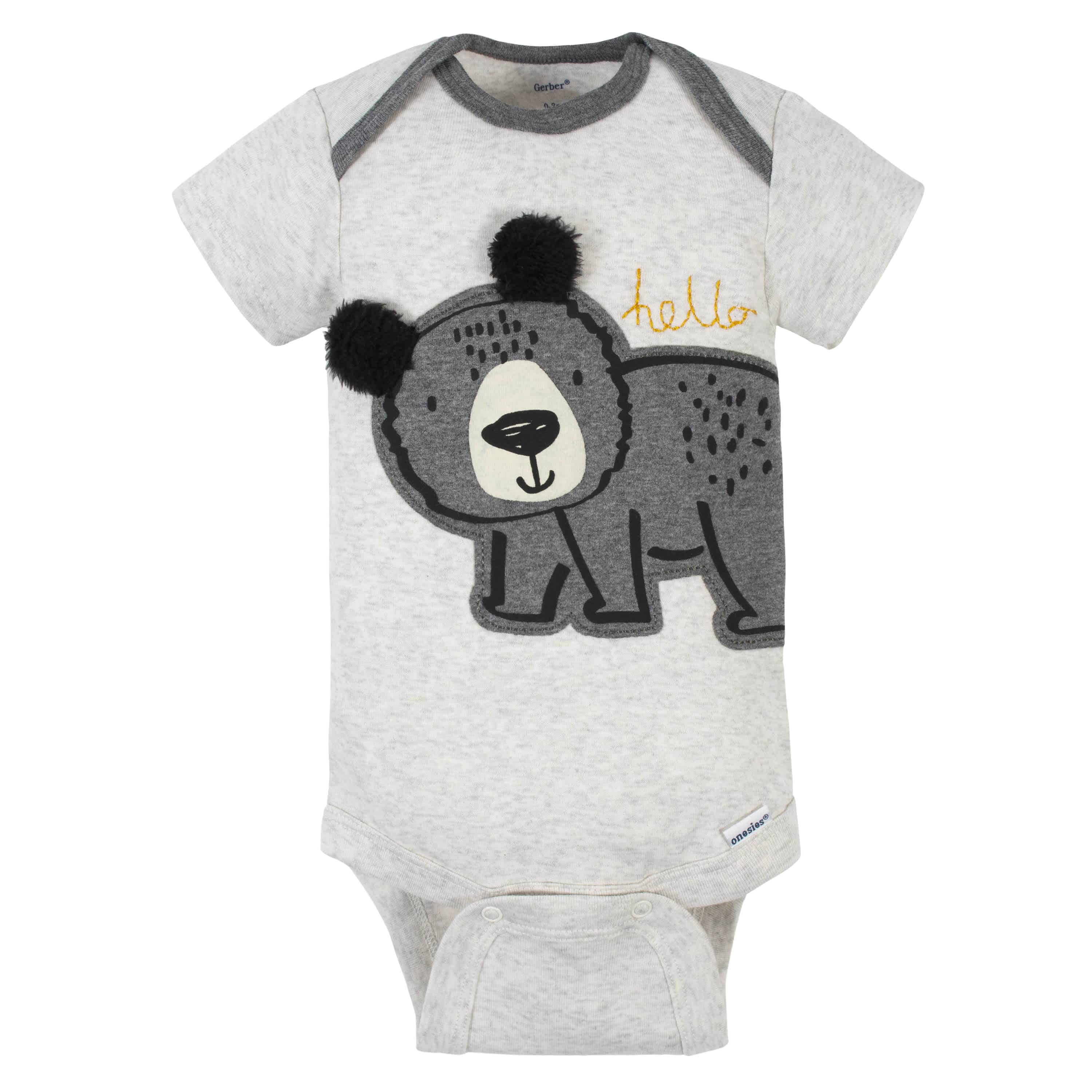 5-Pack Baby Boys Bear Short Sleeve Onesies® Bodysuits - Image 2