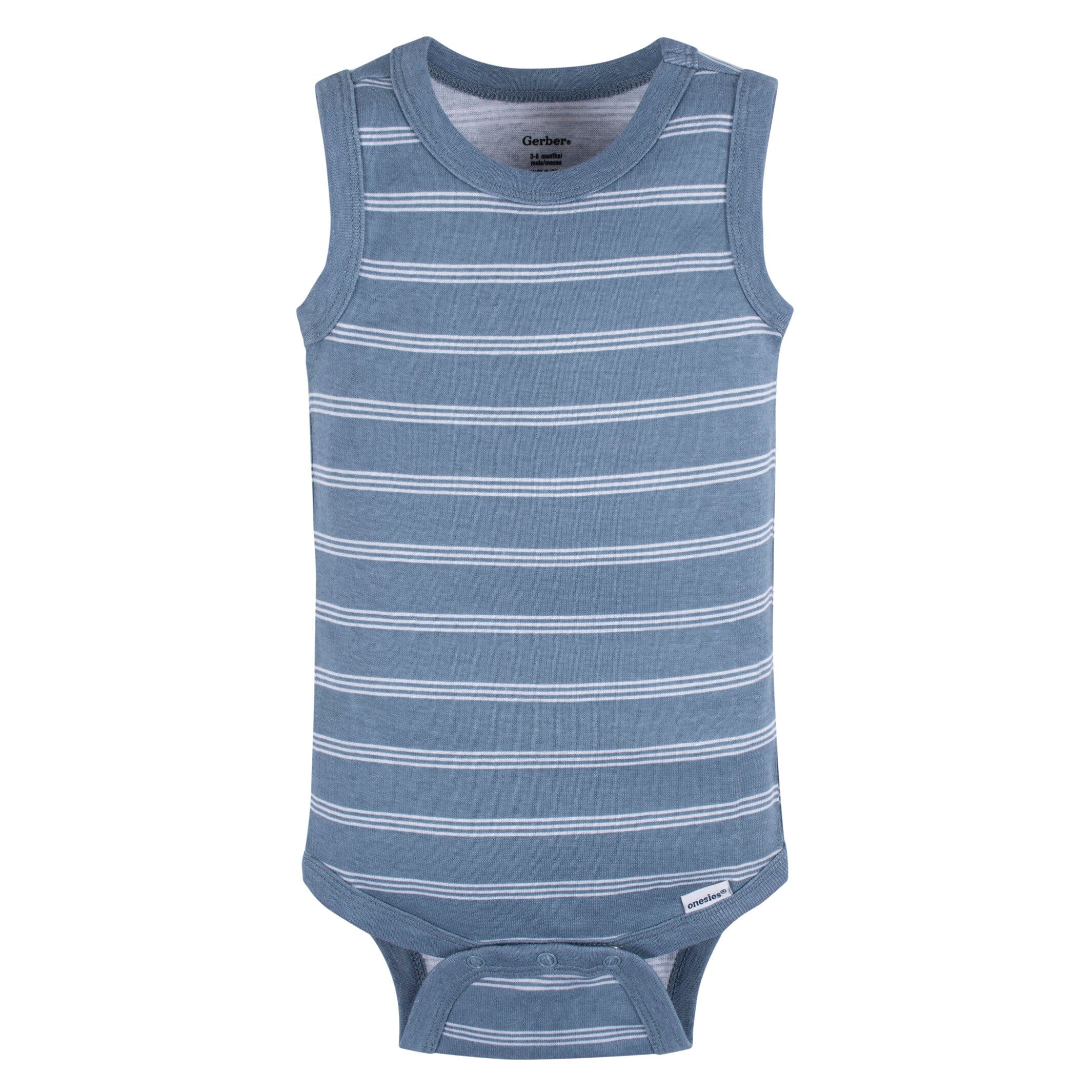 5-Pack Baby Boys Stripes Sleeveless Onesies® Bodysuits - Image 5