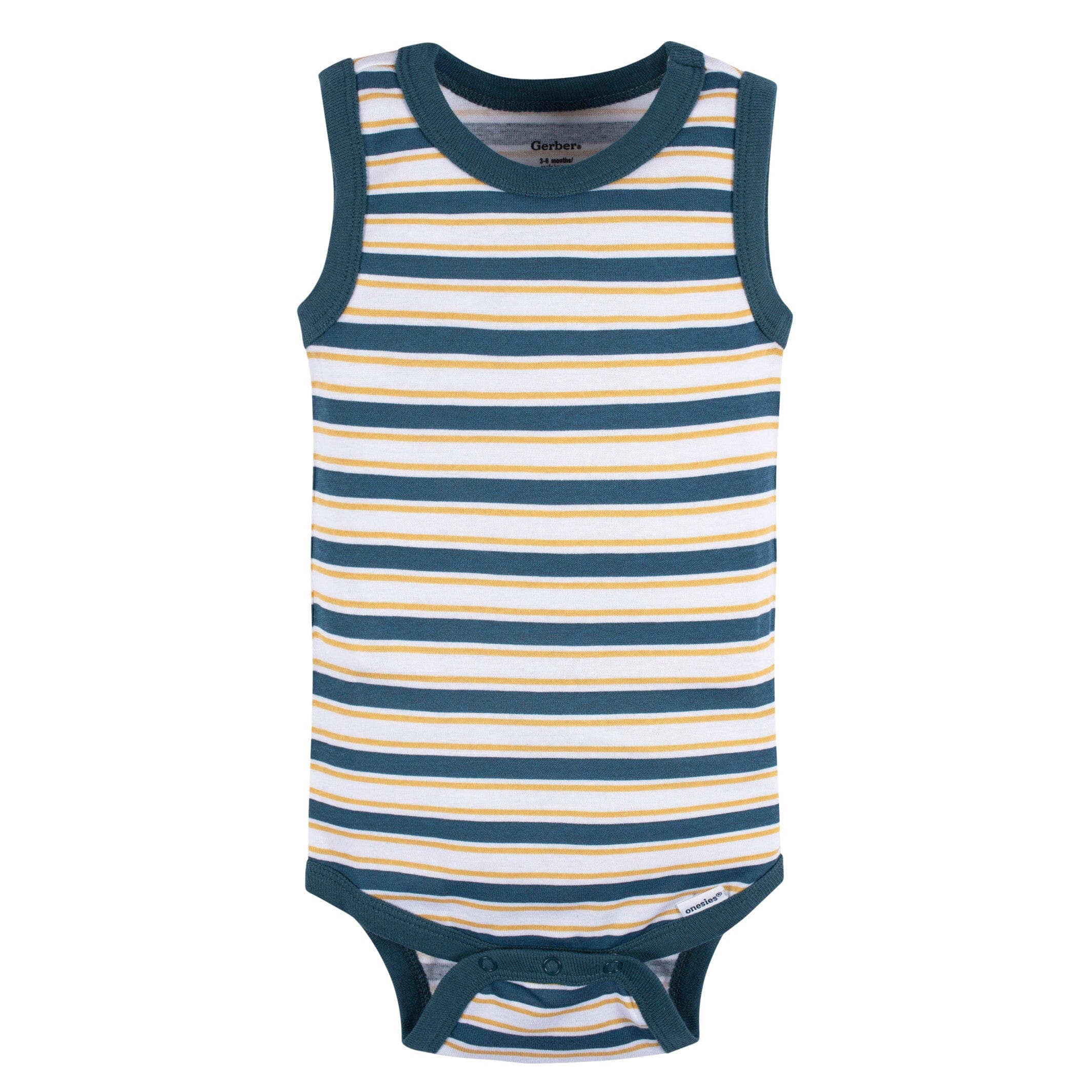 5-Pack Baby Boys Stripes Sleeveless Onesies® Bodysuits - Image 9