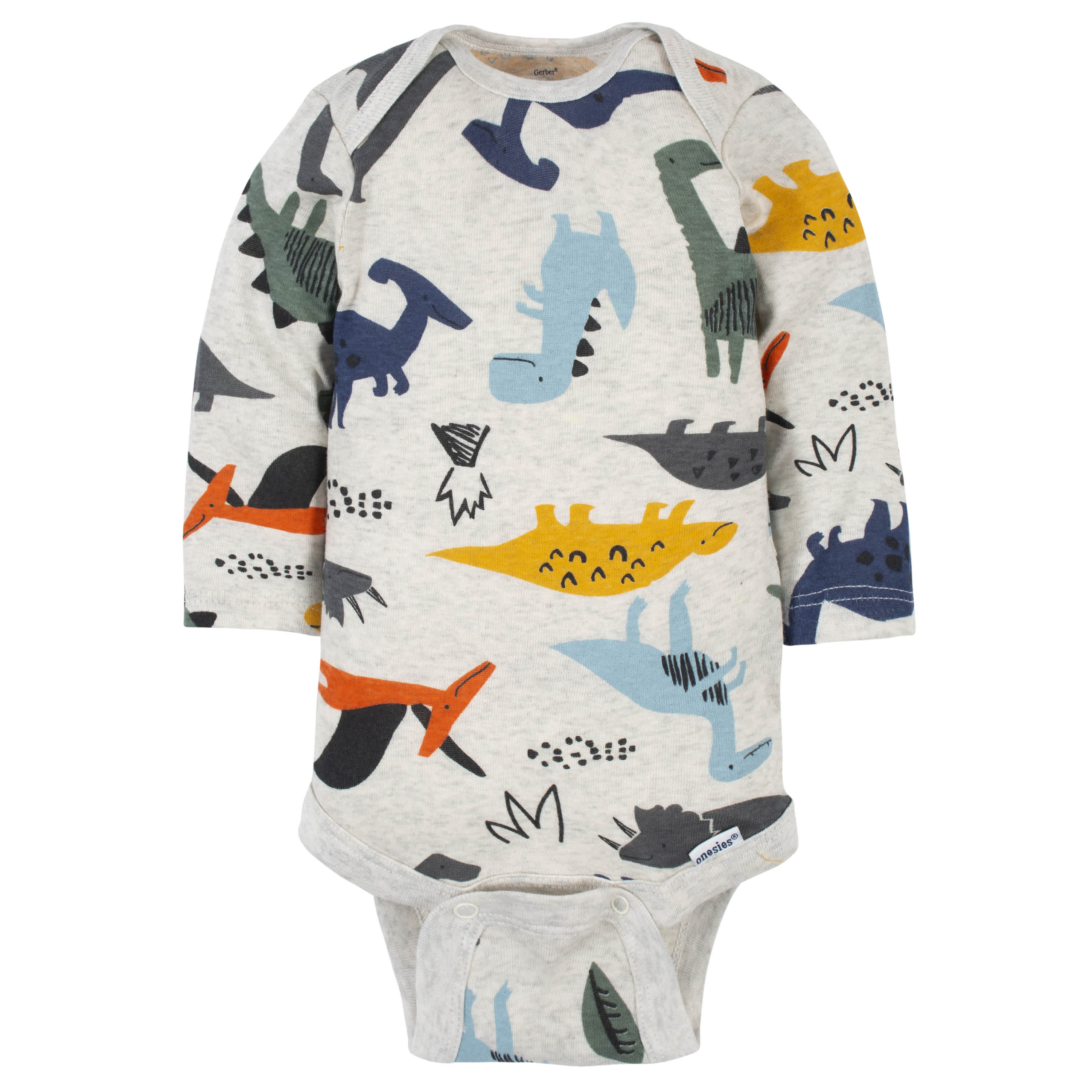 5-Pack Baby Boys Dino Long Sleeve Onesies® Bodysuits - Image 3