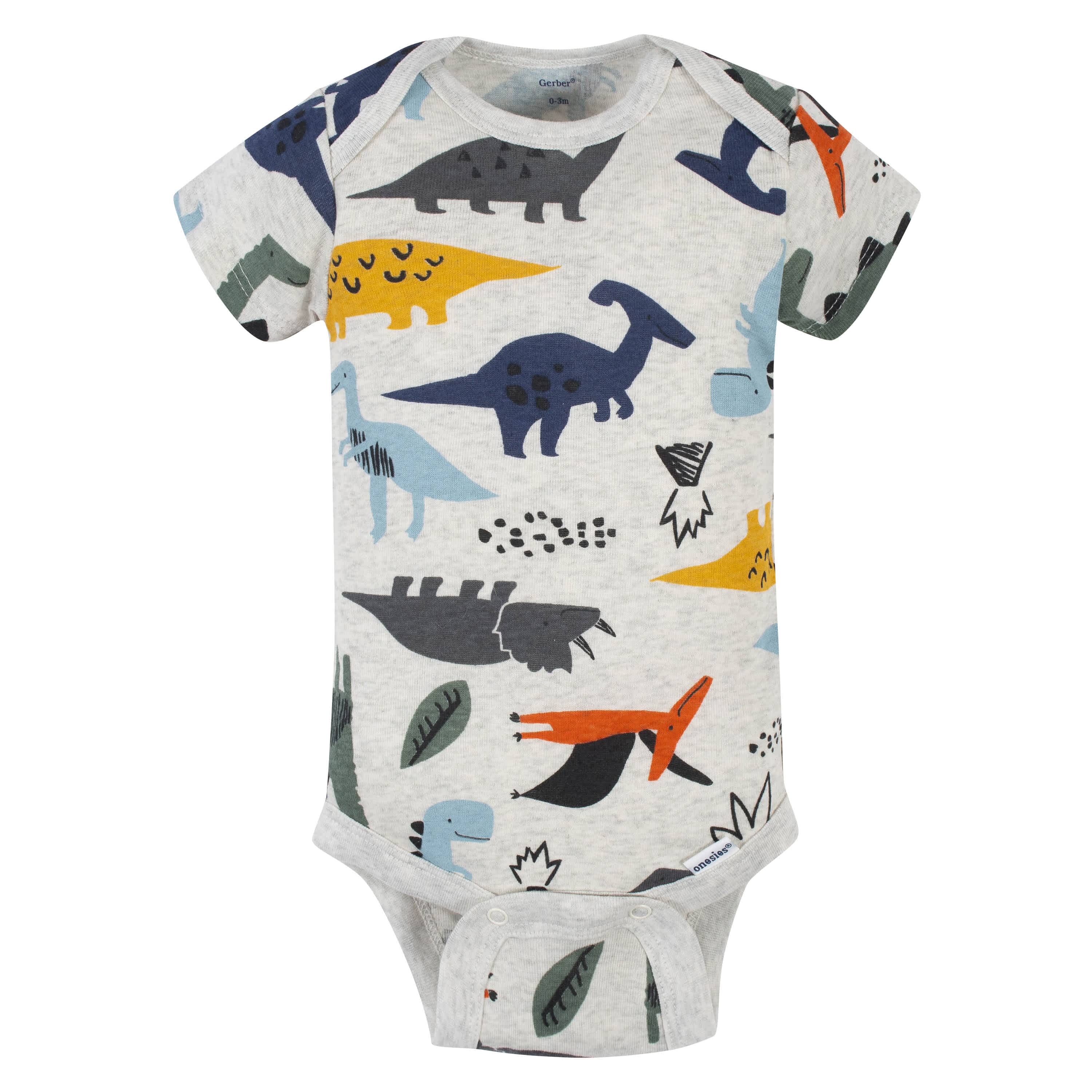 5-Pack Baby Boys Dino Short Sleeve Onesies® Bodysuits - Image 5