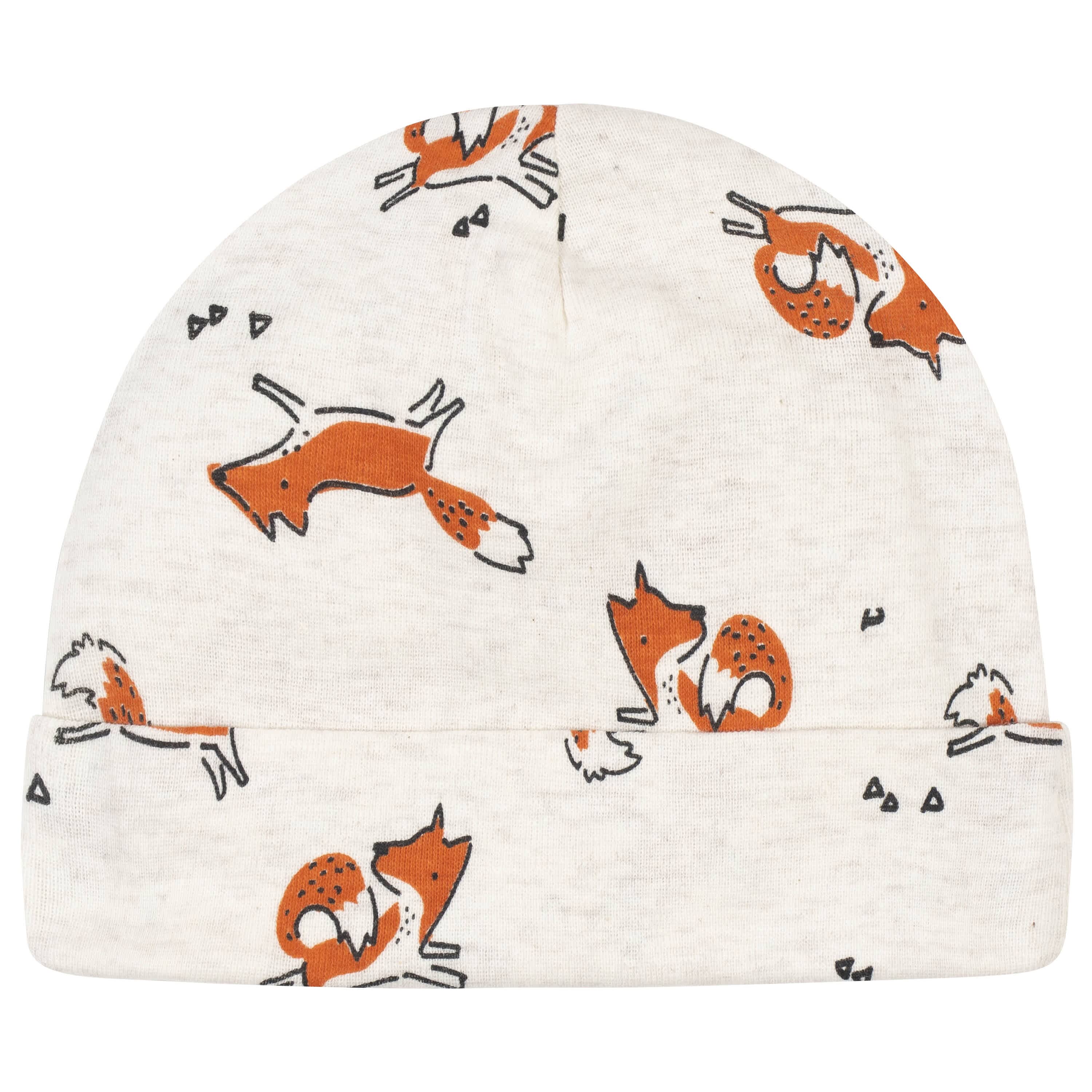 5-Pack Baby Boys Fox & Hedgehog Caps - Image 3