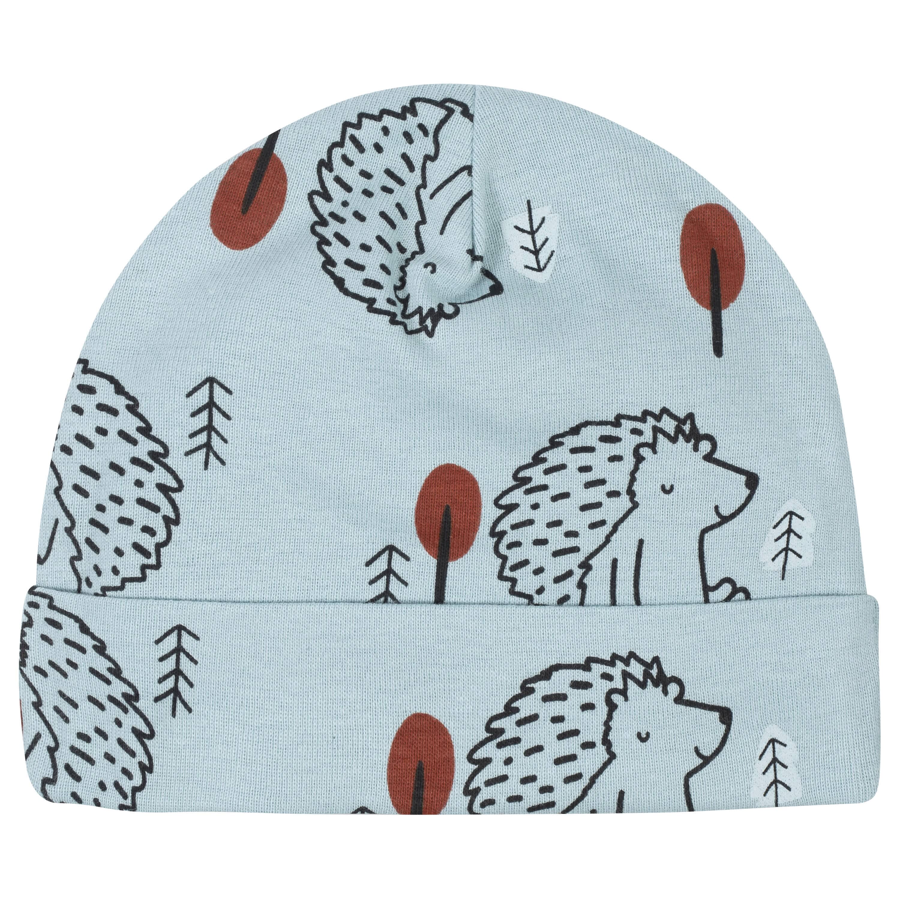 5-Pack Baby Boys Fox & Hedgehog Caps - Image 5