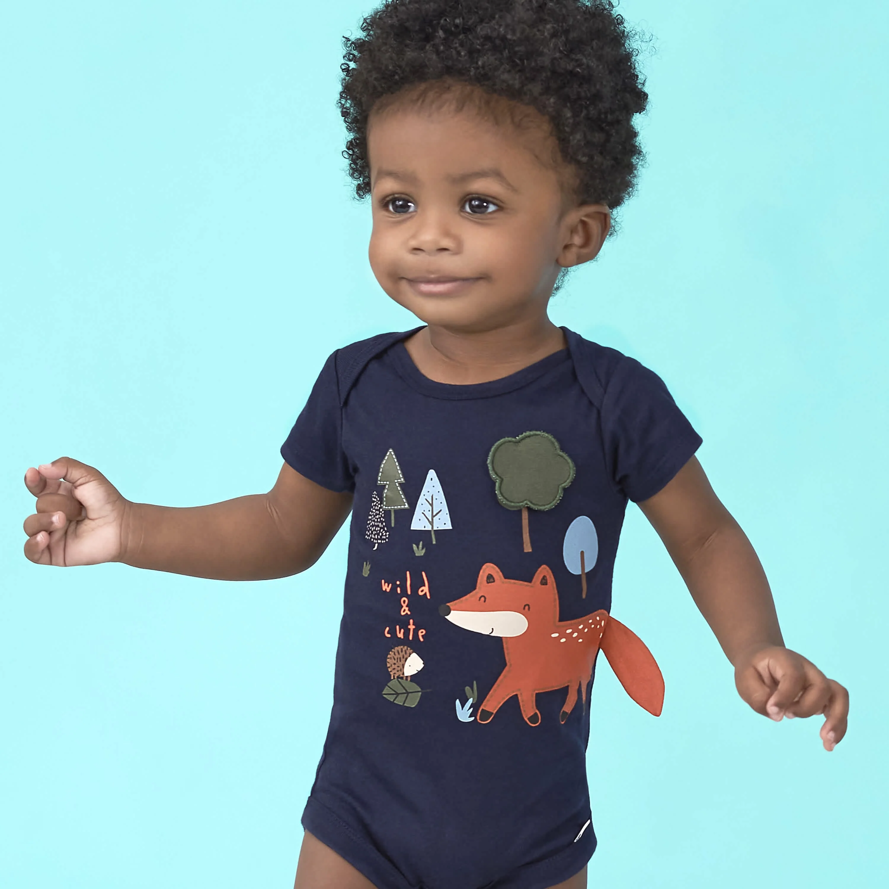 5-Pack Baby Boys Fox Short Sleeve Onesies® Bodysuits - Image 2