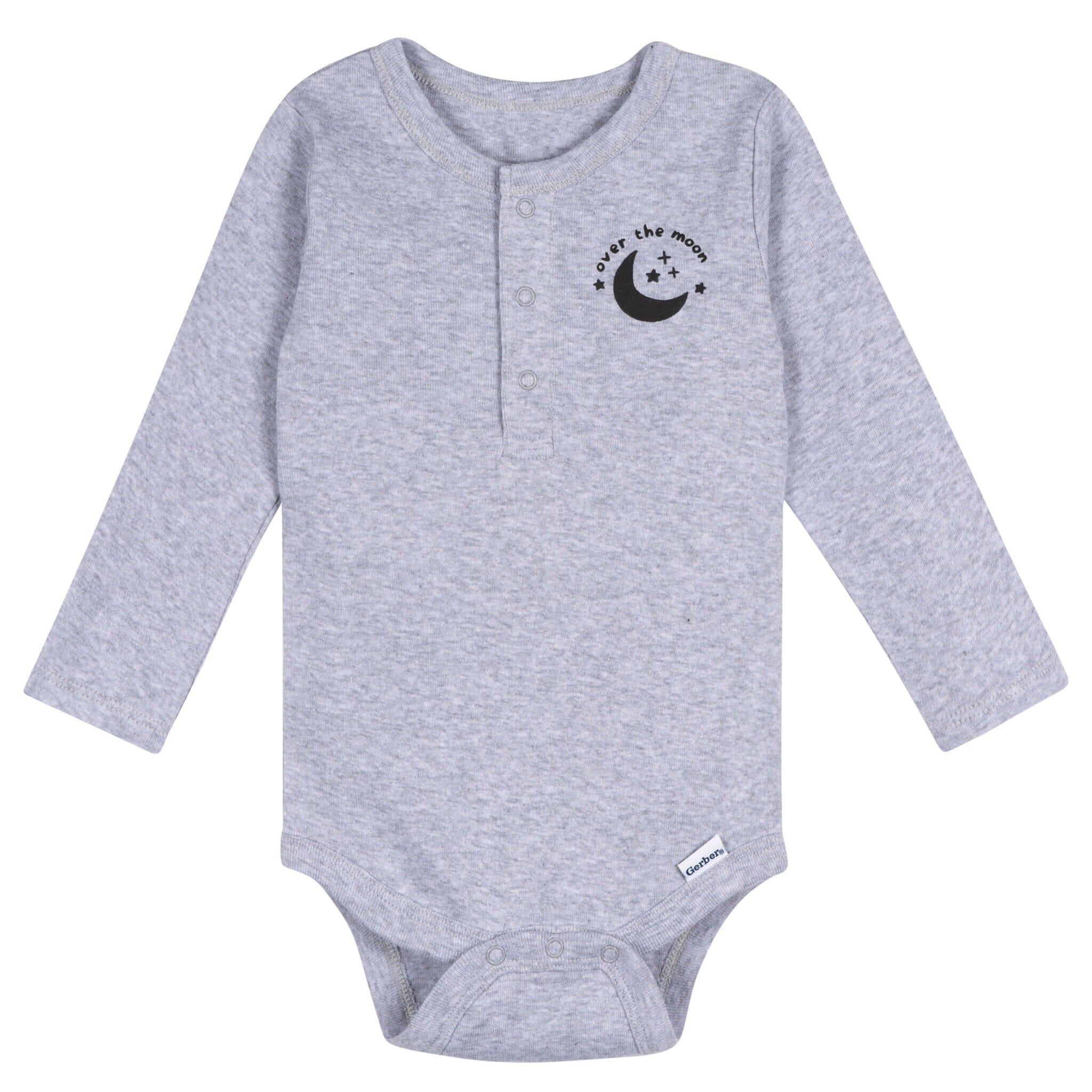 5-Pack Baby Boys Moons Long Sleeve Bodysuits - Image 2