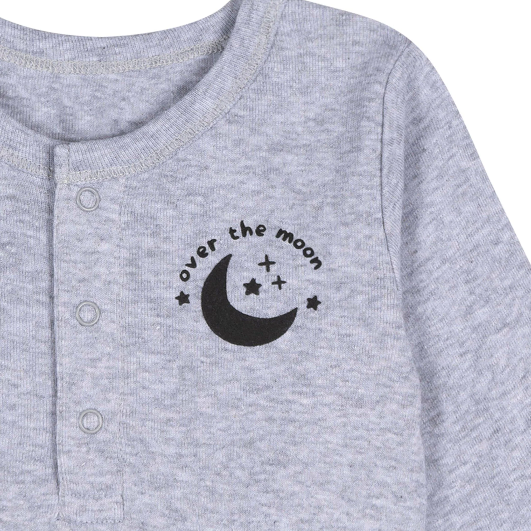 5-Pack Baby Boys Moons Long Sleeve Bodysuits - Image 3