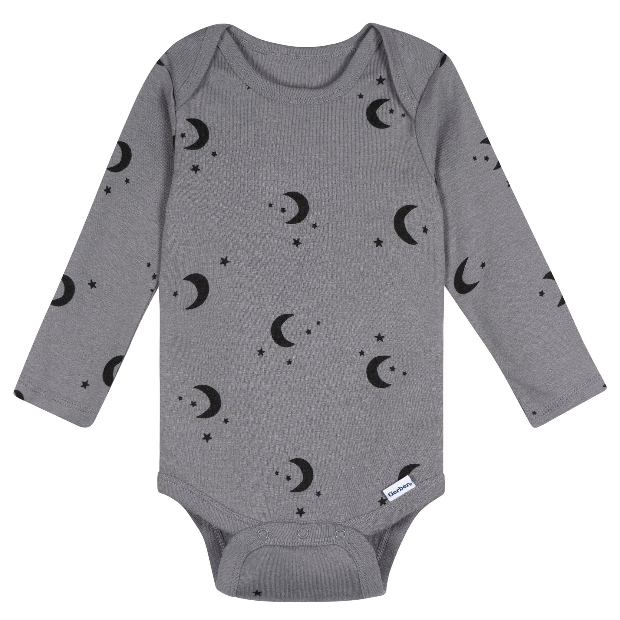 5-Pack Baby Boys Moons Long Sleeve Bodysuits - Image 5