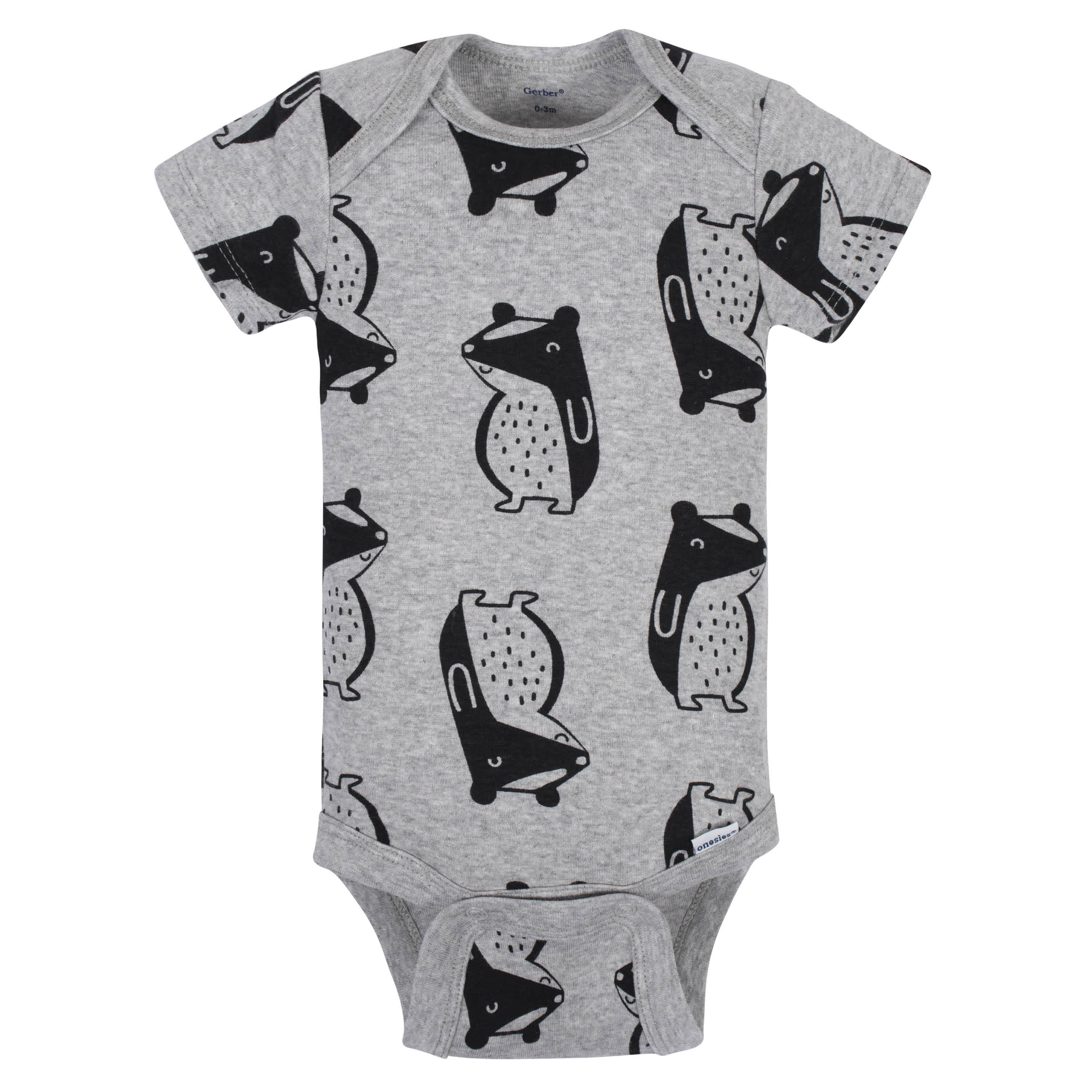 5-Pack Baby Boys Comfy Stretch Badger Short Sleeve Onesies® Bodysuits - Image 4