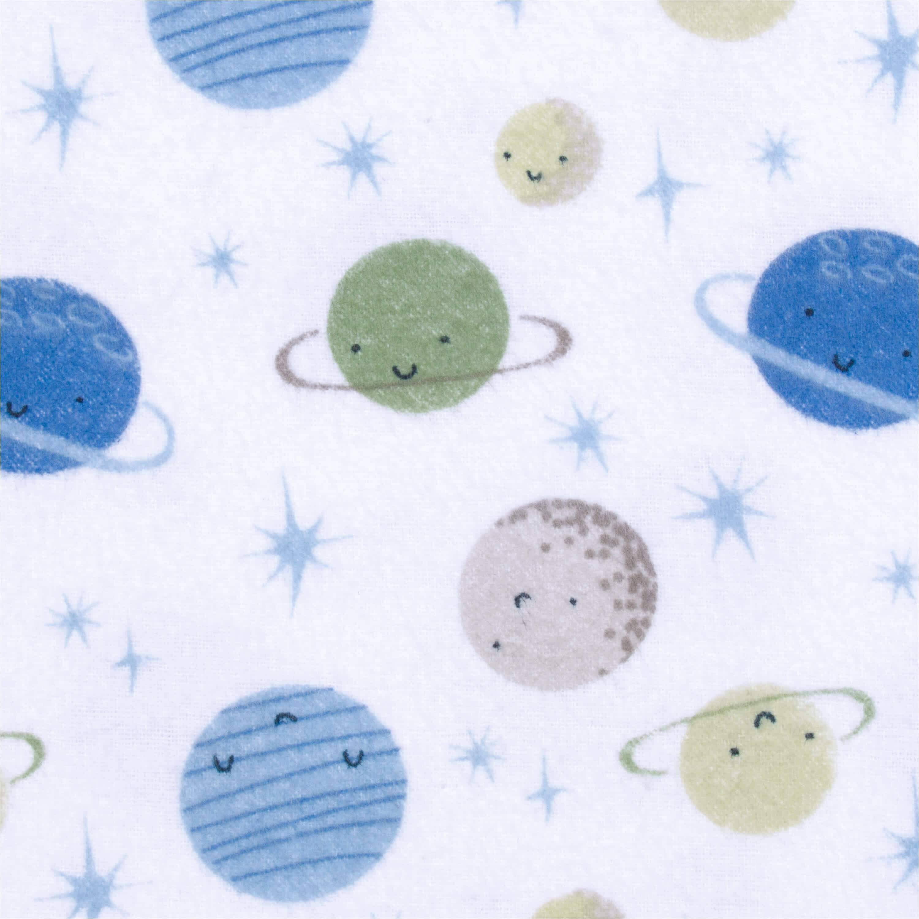 5-Pack Baby Boys Space Flannel Receiving Blankets - Image 3