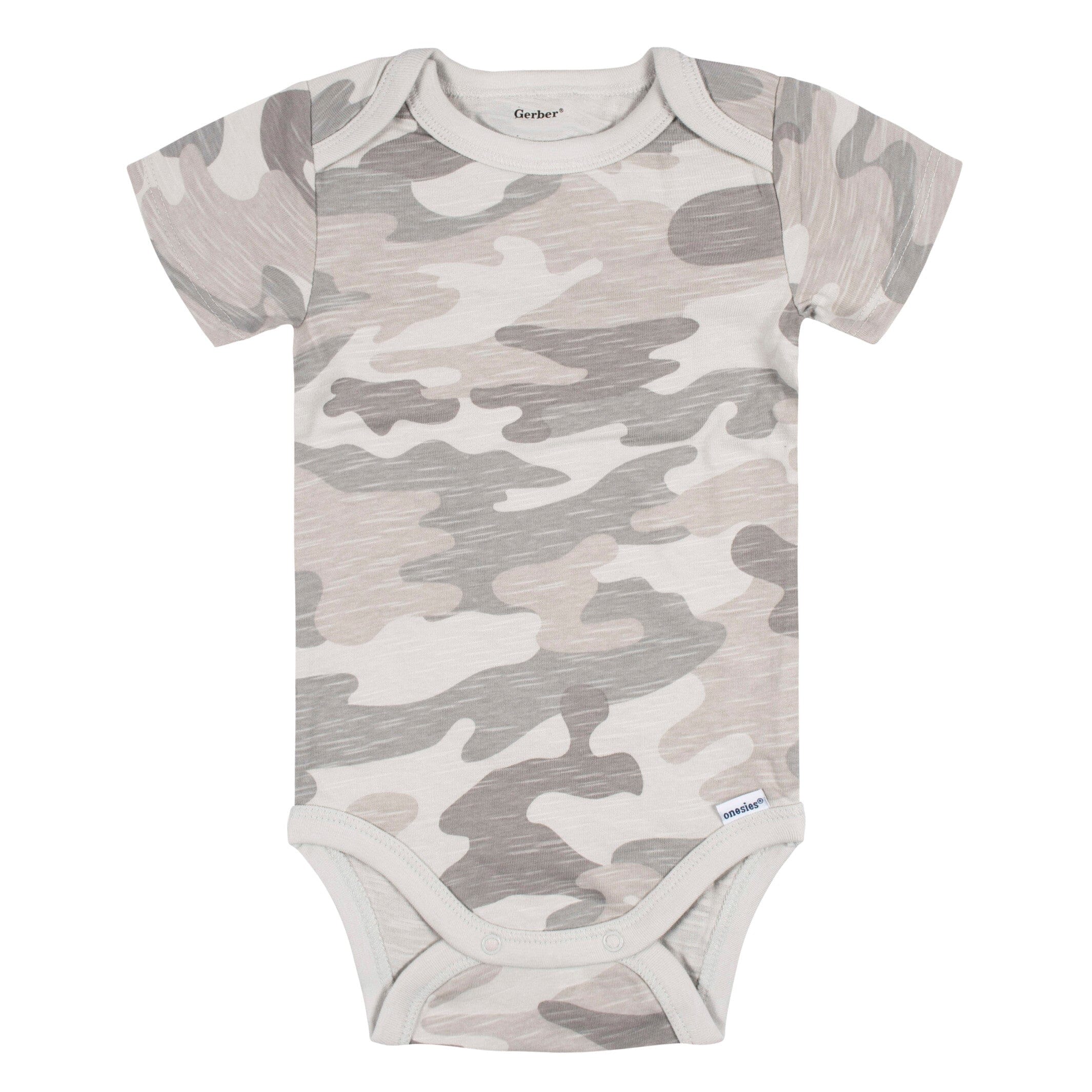 5-Pack Baby Boys Stripes & Camo Short Sleeve Onesies® Bodysuits - Image 2
