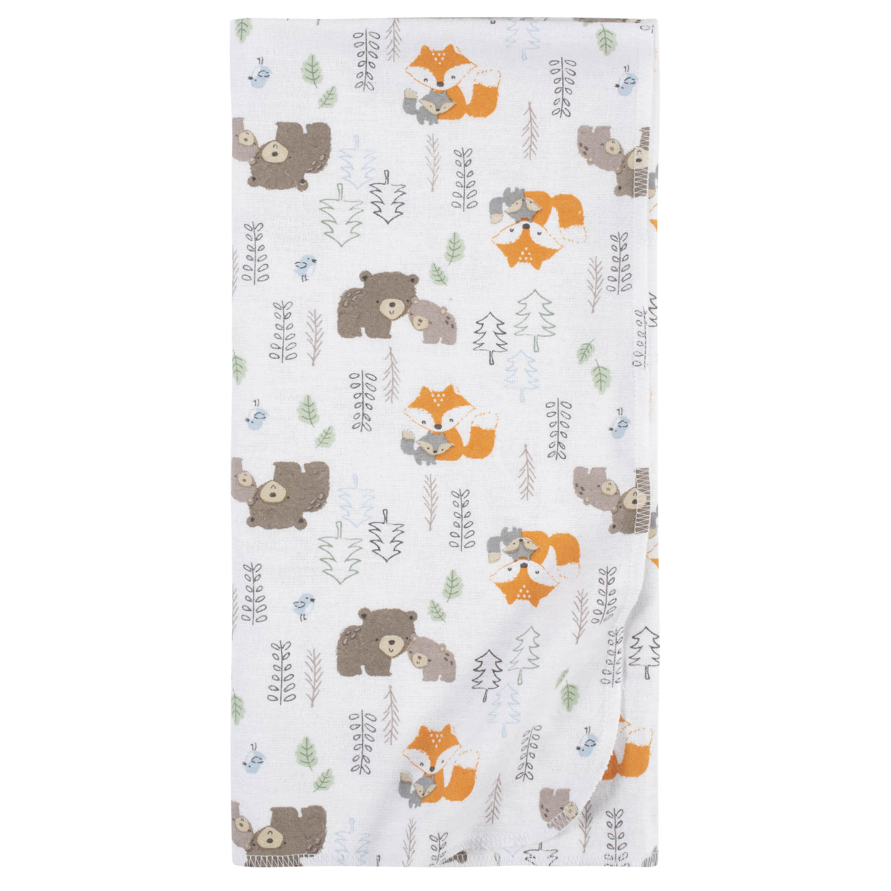 5-Pack Baby Boys Woodland Flannel Receiving Blankets - Image 2