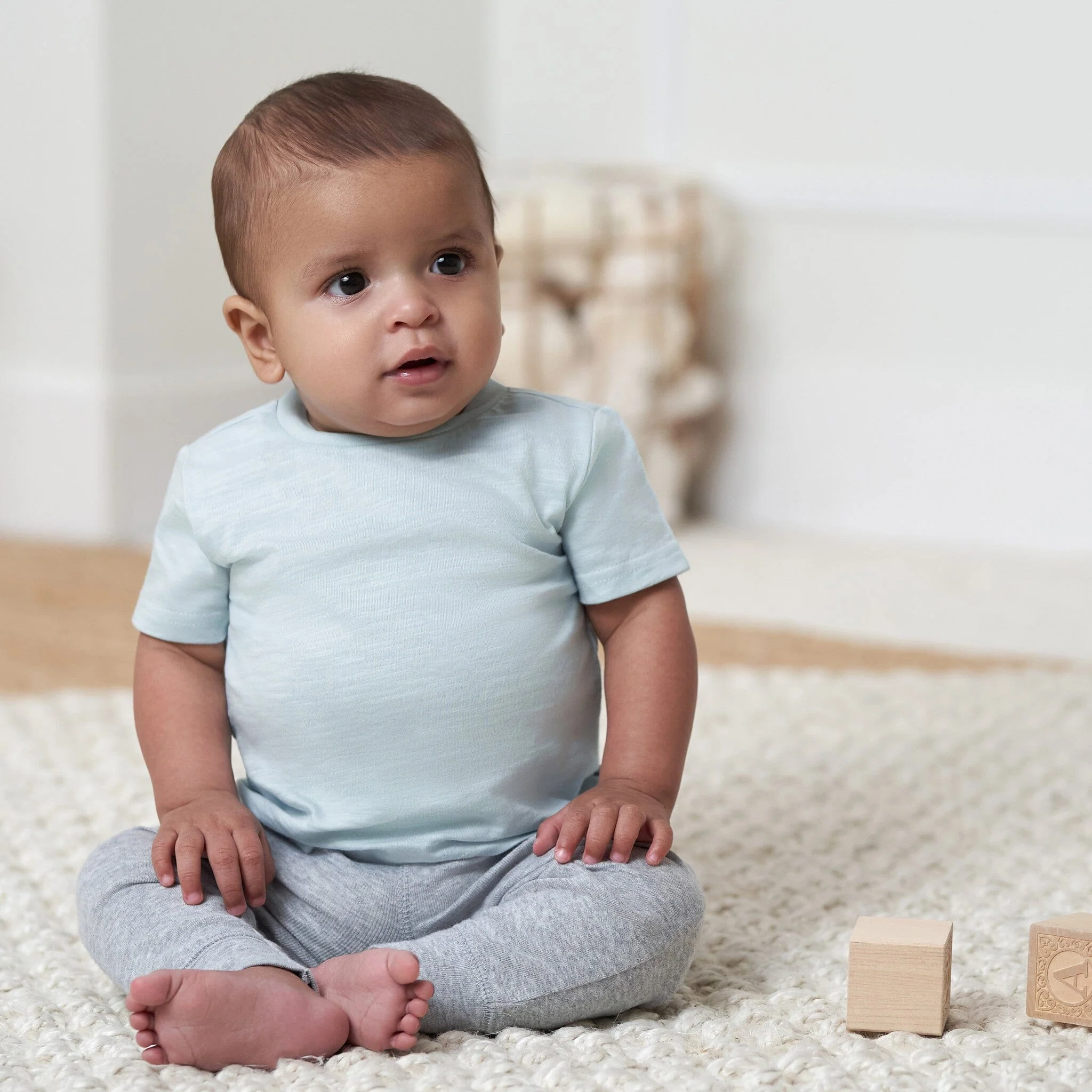 5-Pack Baby Neutral Pink & Green Short Sleeve Tees - Image 2