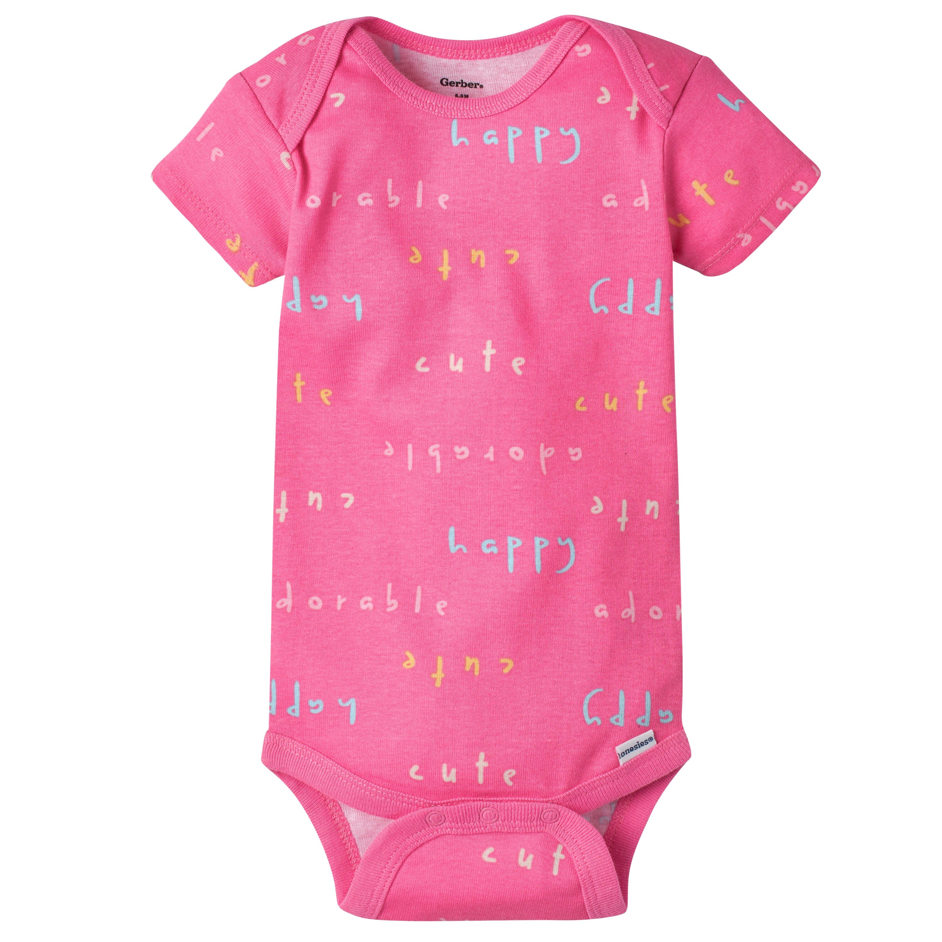 5-Pack Baby Girls Bear Short Sleeve Onesies® Bodysuits - Image 4