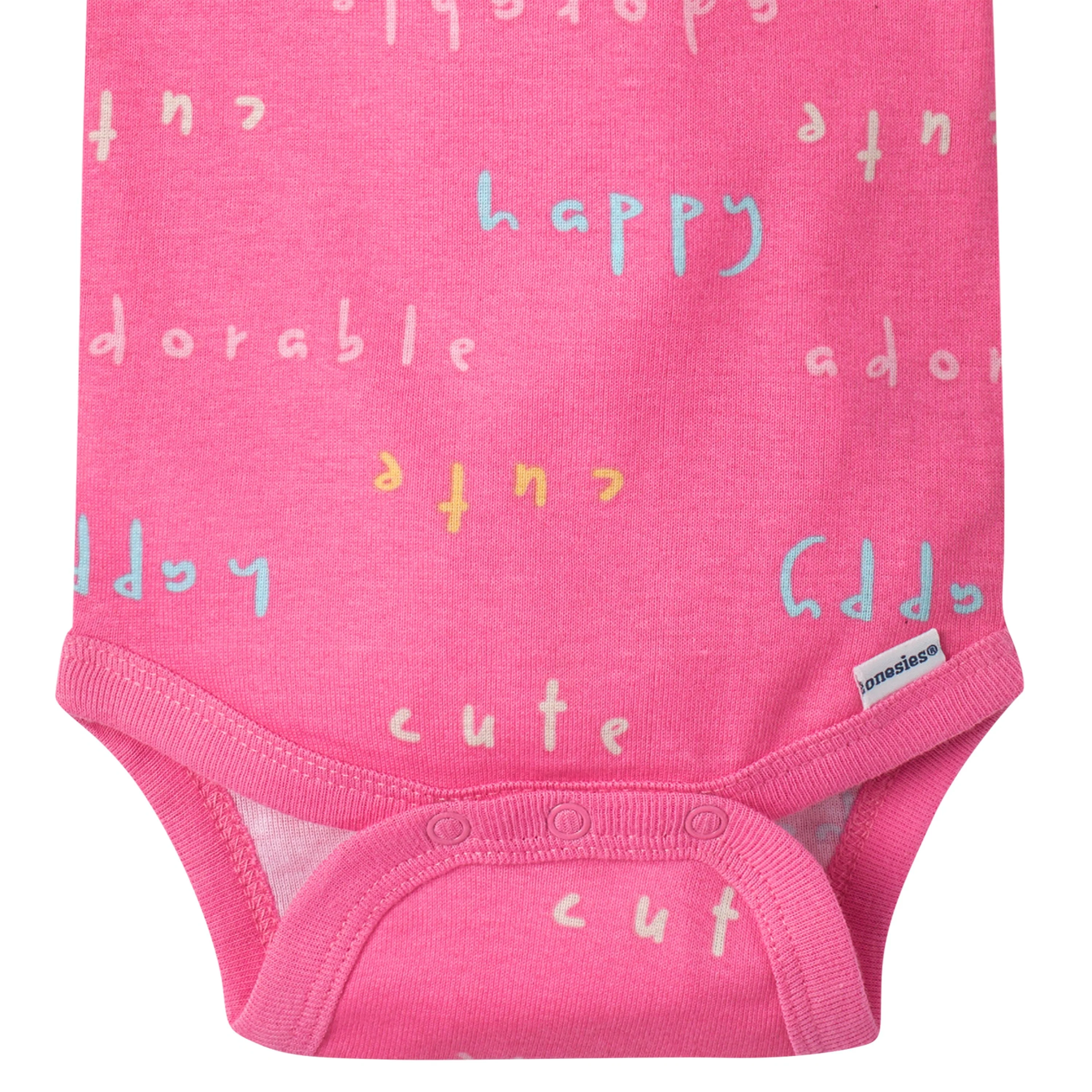 5-Pack Baby Girls Bear Short Sleeve Onesies® Bodysuits - Image 6