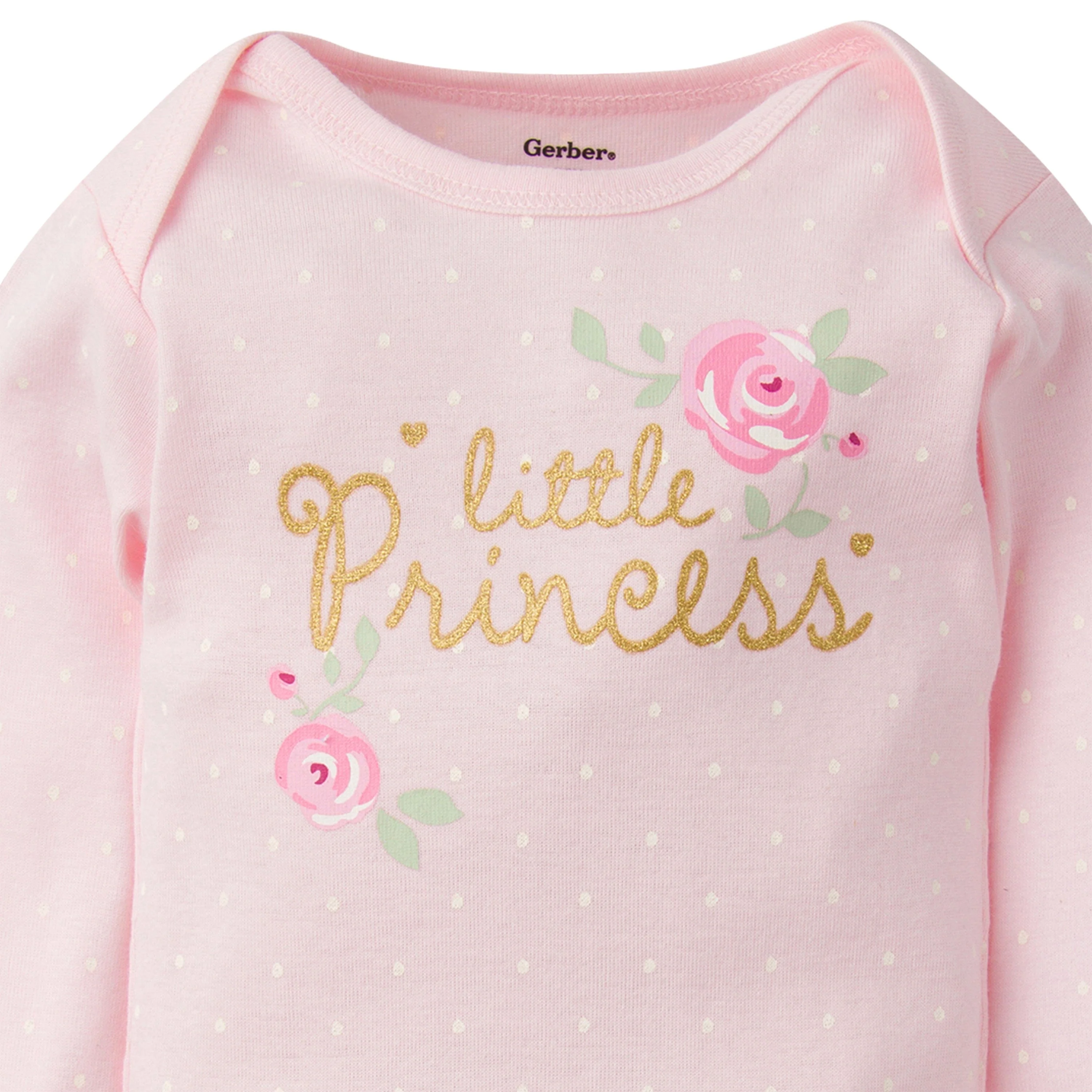 5-Pack Baby Girls Floral Long Sleeve Onesies® Bodysuits - Image 3