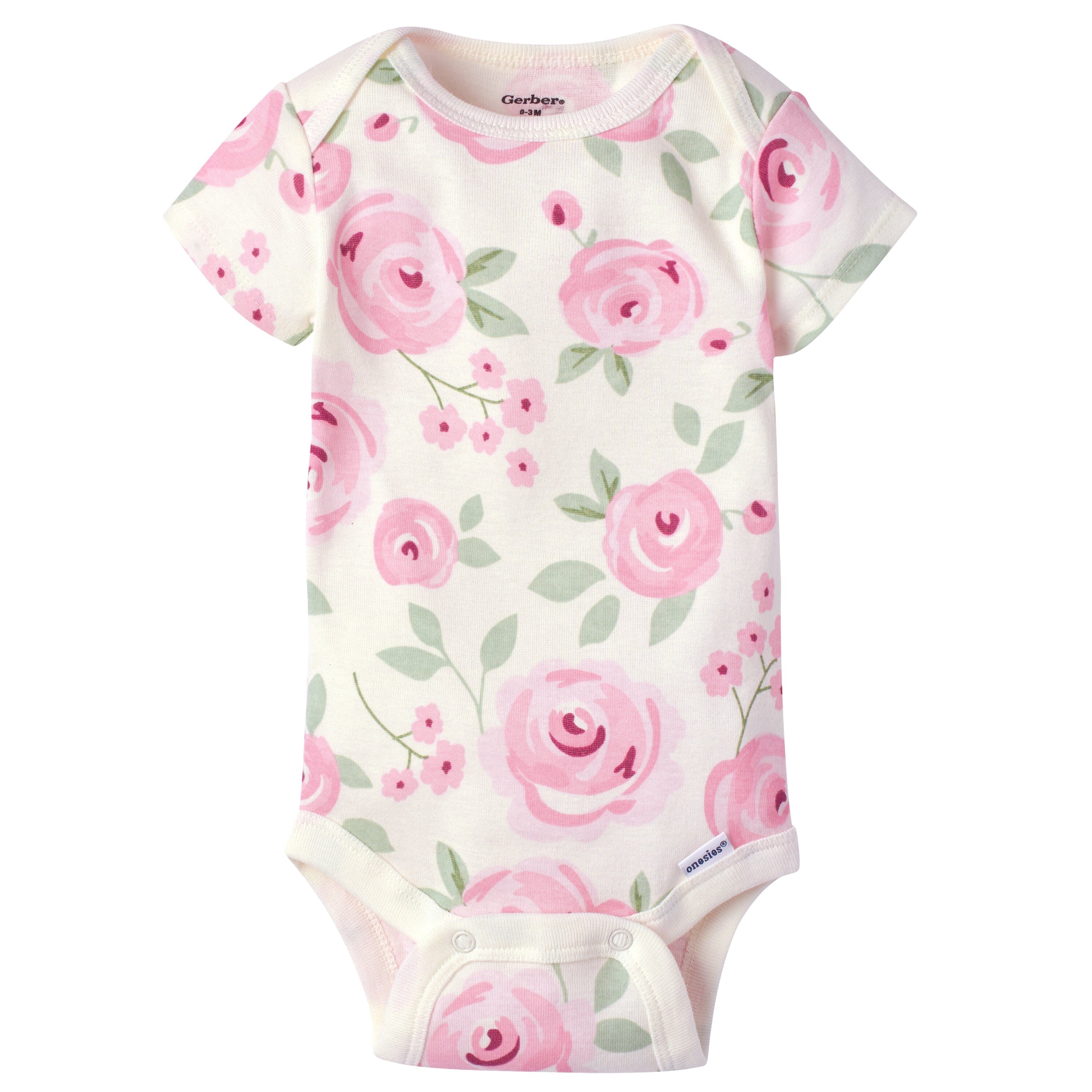 5-Pack Baby Girls Floral Short Sleeve Onesies® Bodysuits - Image 10