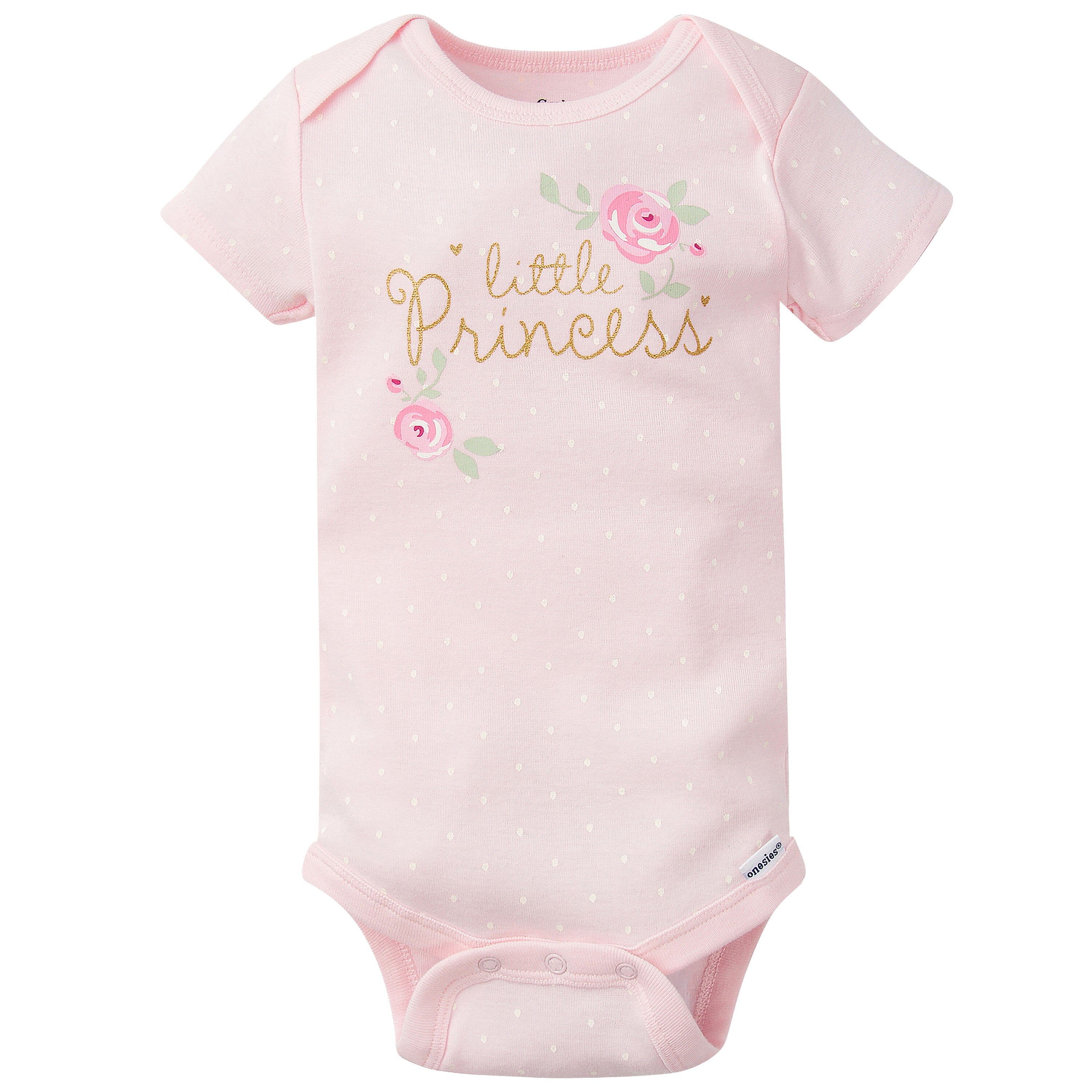 5-Pack Baby Girls Floral Short Sleeve Onesies® Bodysuits - Image 3