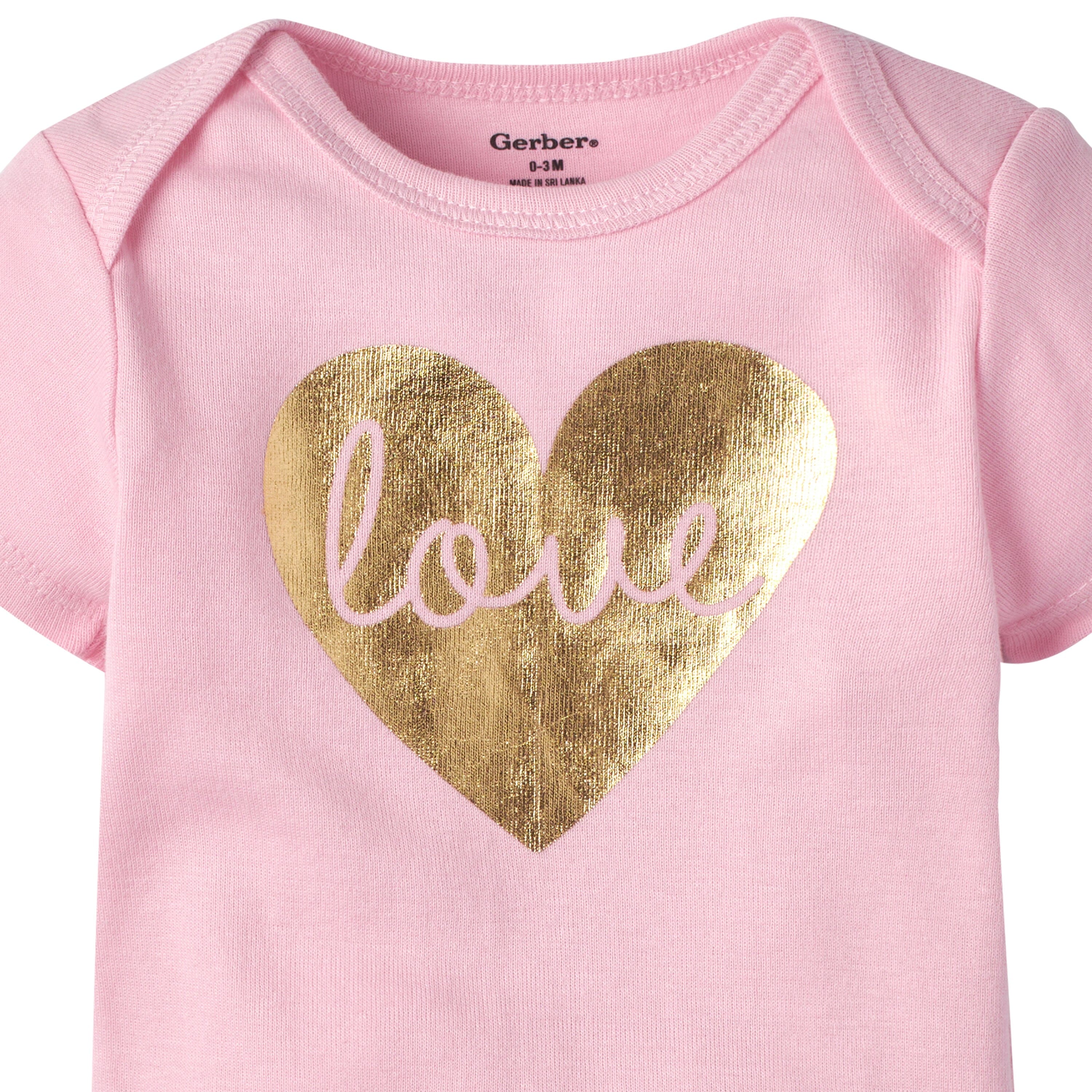 5-Pack Baby Girls Floral Short Sleeve Onesies® Bodysuits - Image 7